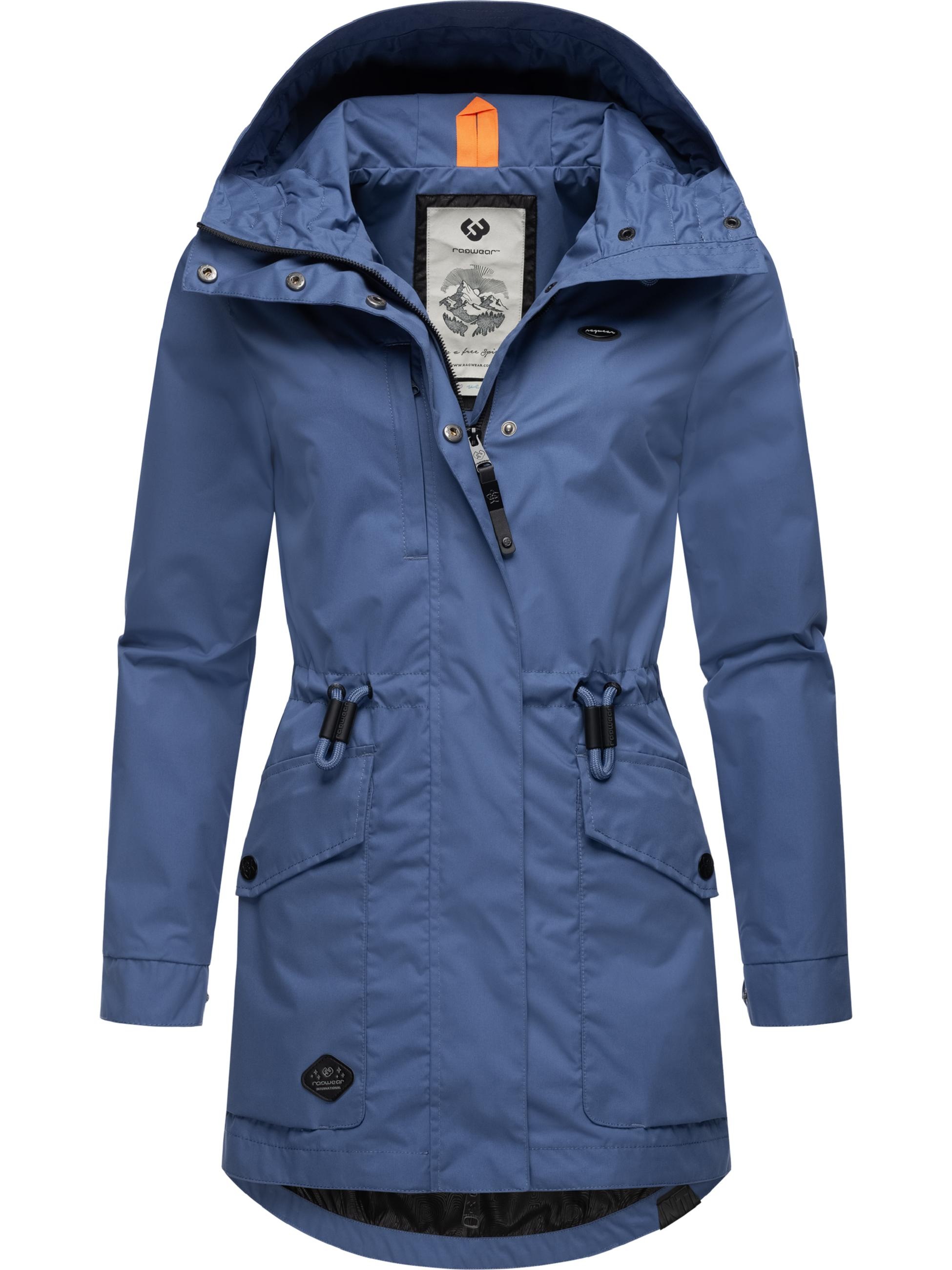 Ragwear Parka »Outdoorjacke Alysa«, mit Kapuze, stylische Damen Übergangsjacke mit Taillenzugband