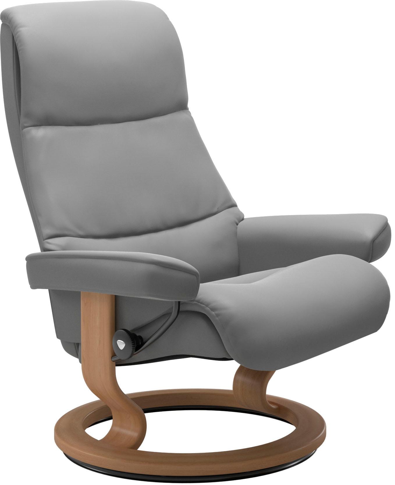 Stressless® Relaxsessel »View« Set, Relaxsessel mit Hocker,  mit Classic Base, Größe M,Gestell Eiche