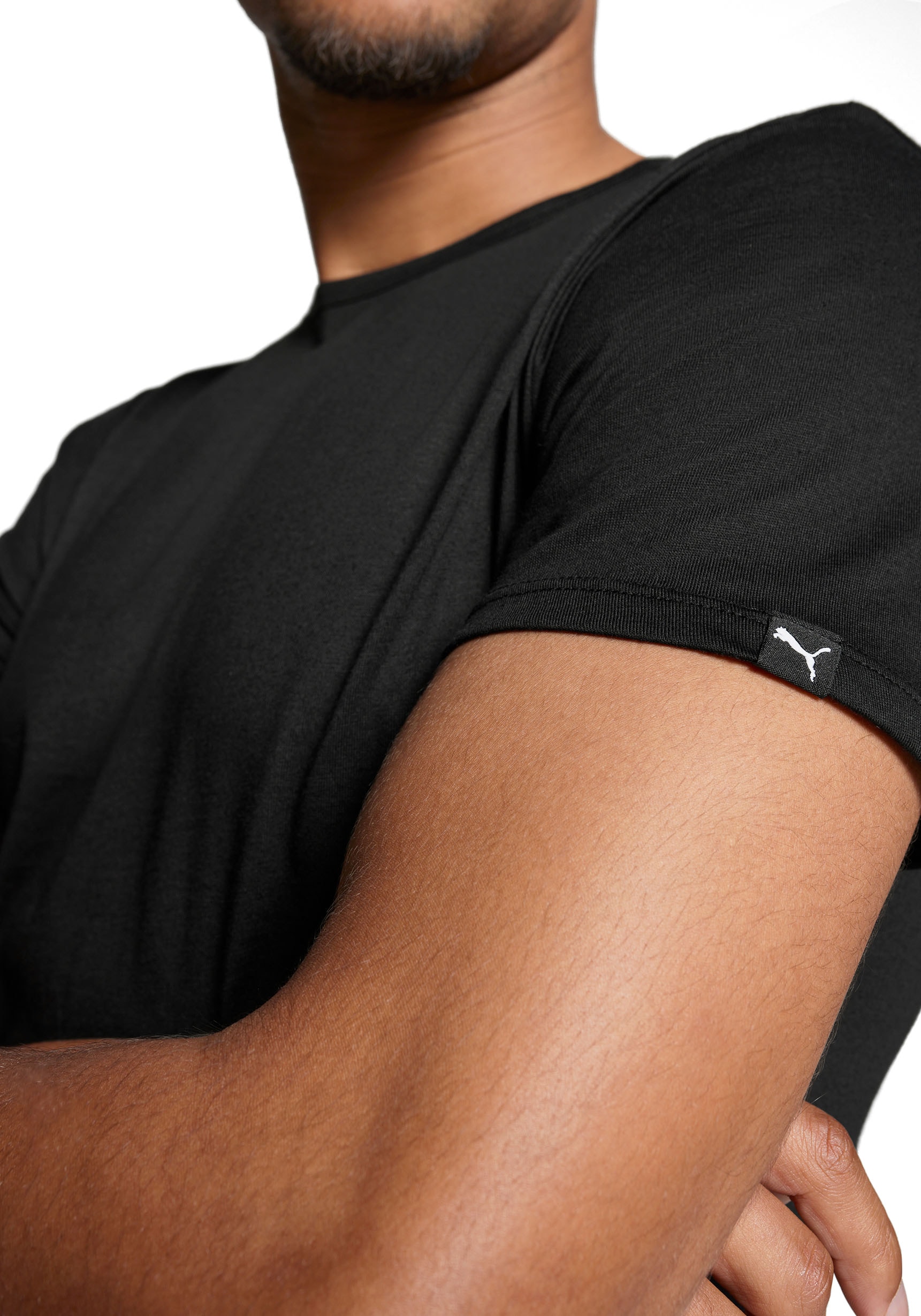 PUMA T-Shirt, (2er-Pack), mit Markenlabel