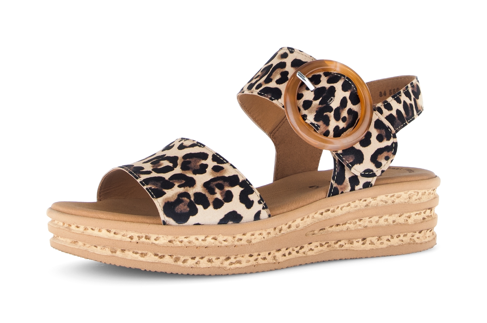 Gabor Keilsandalette  , Riemchensandale, Sommerschuh mit modischer Zierschnalle