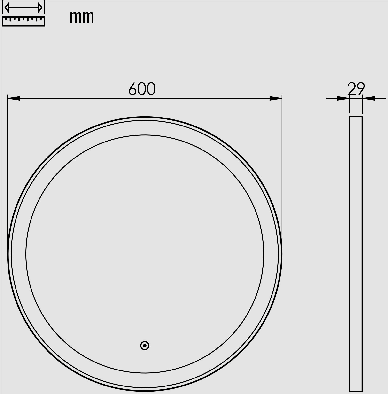 Badspiegel »Libra«, (1 St.), IP44, warmweiß
