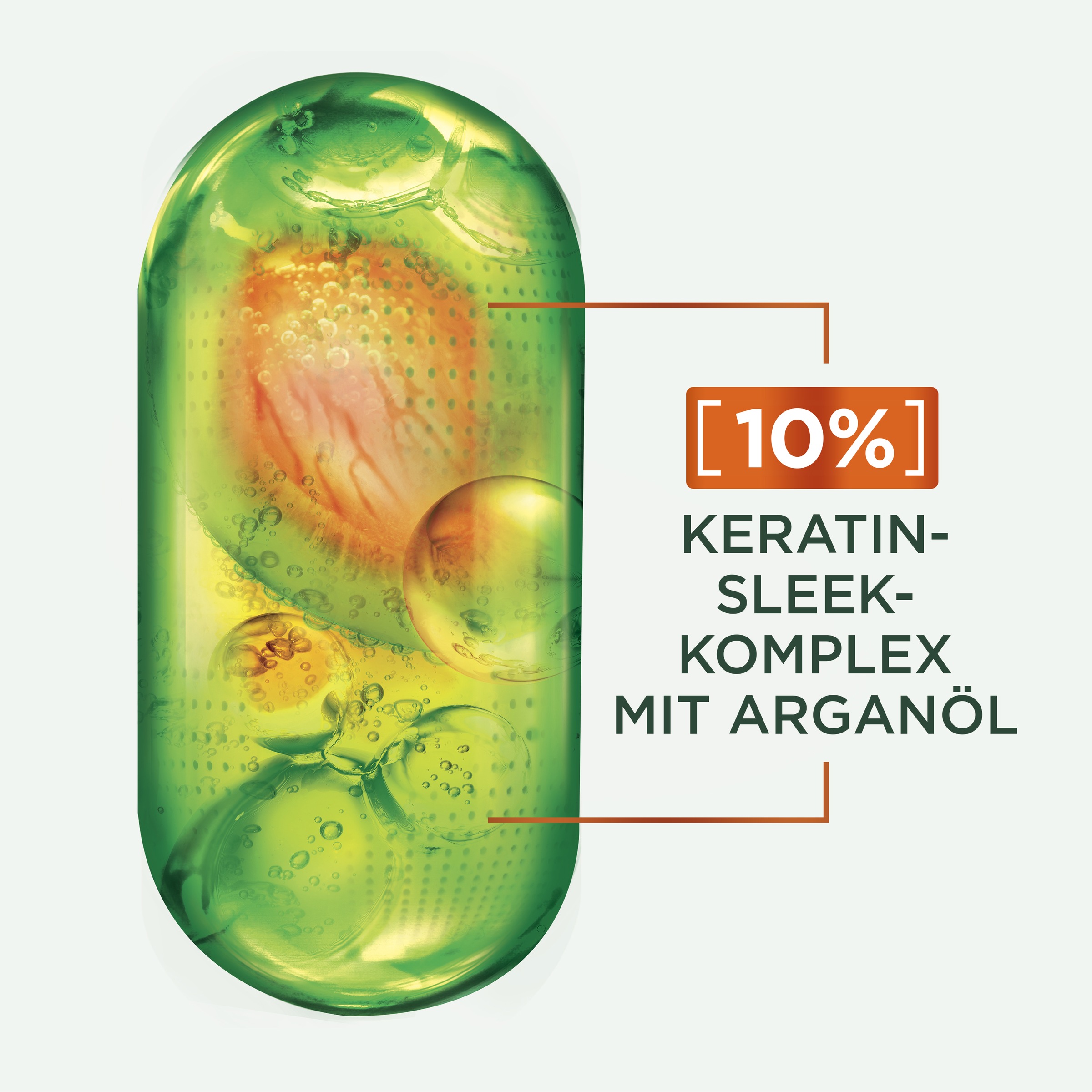 GARNIER Haarspülung »Garnier Fructis Keratin Sleek Spülung«, (Packung, 6 tlg.)