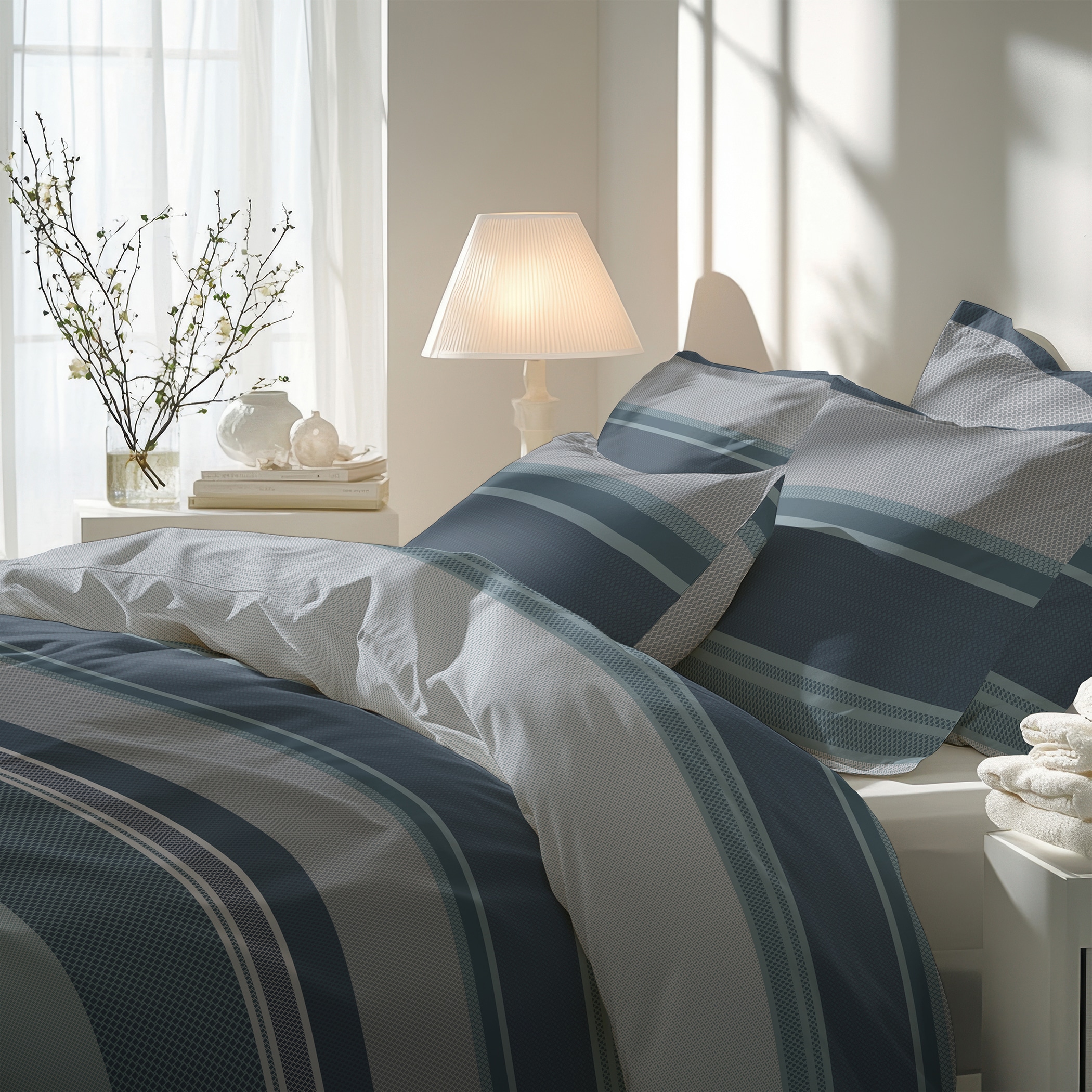 Florella Kinderbettwäsche »»Laurenz blau« Edel-Satin,  100% Baumwolle«