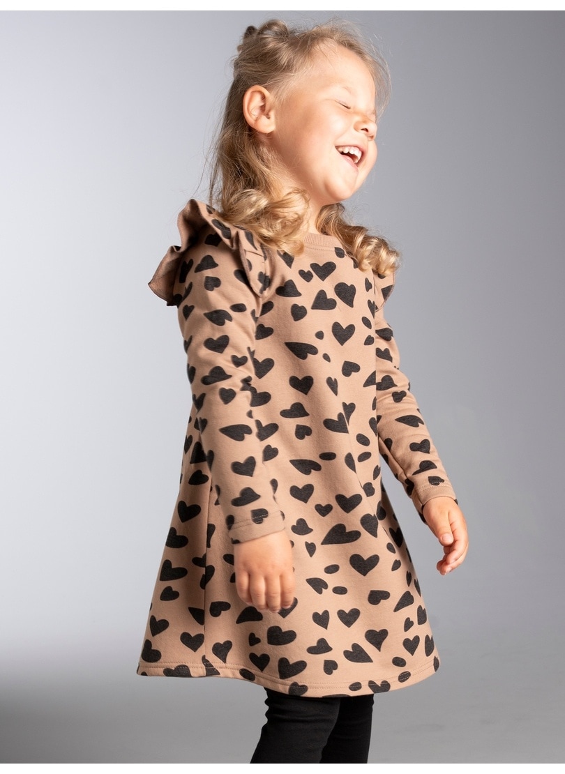 Trigema Jerseykleid »TRIGEMA Kleid mit Rüschen und Herzmotiv« 1 tlg.