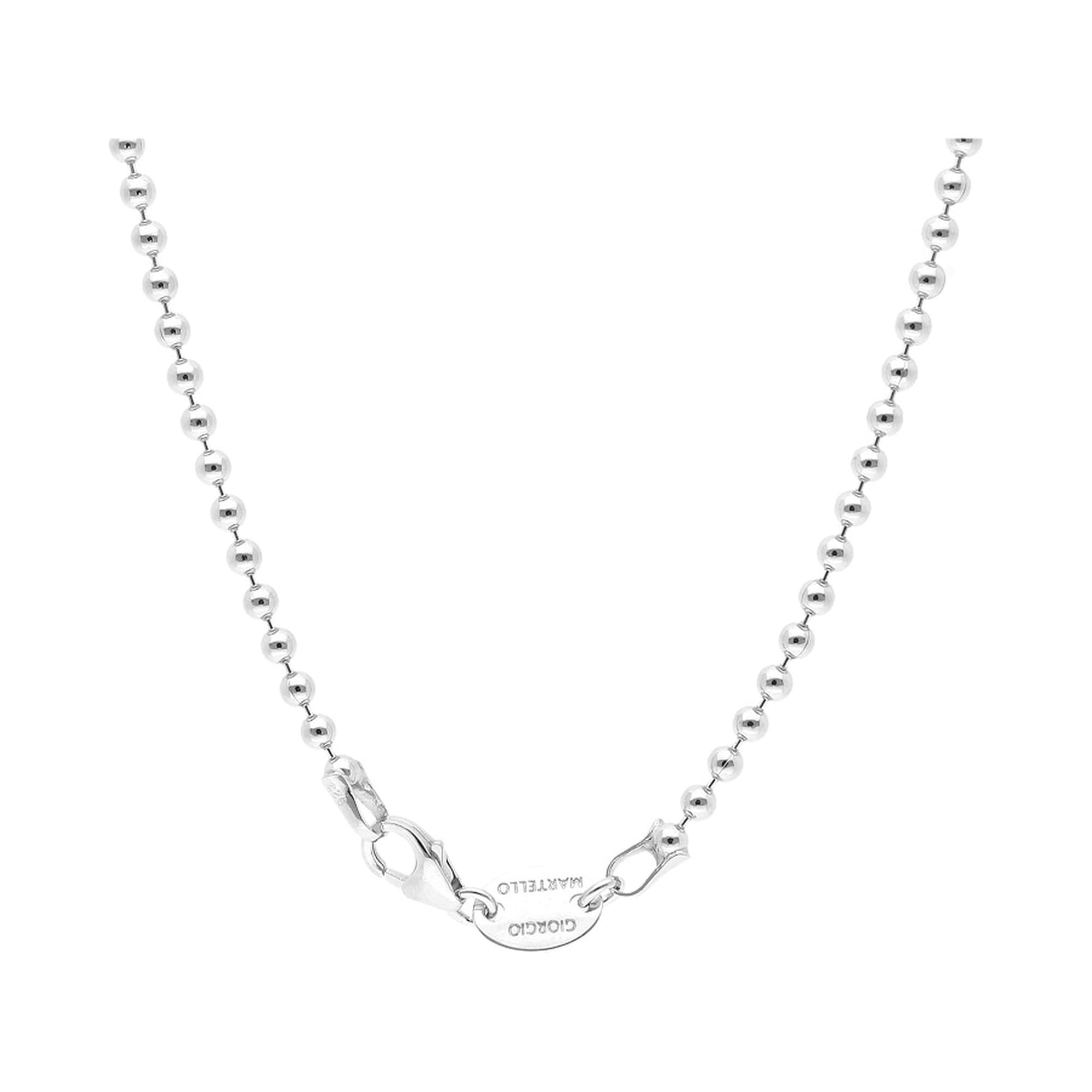 GIORGIO MARTELLO MILANO Silberkette »Kette im Kugelketten Stil massiv 80 cm, Silber 925«