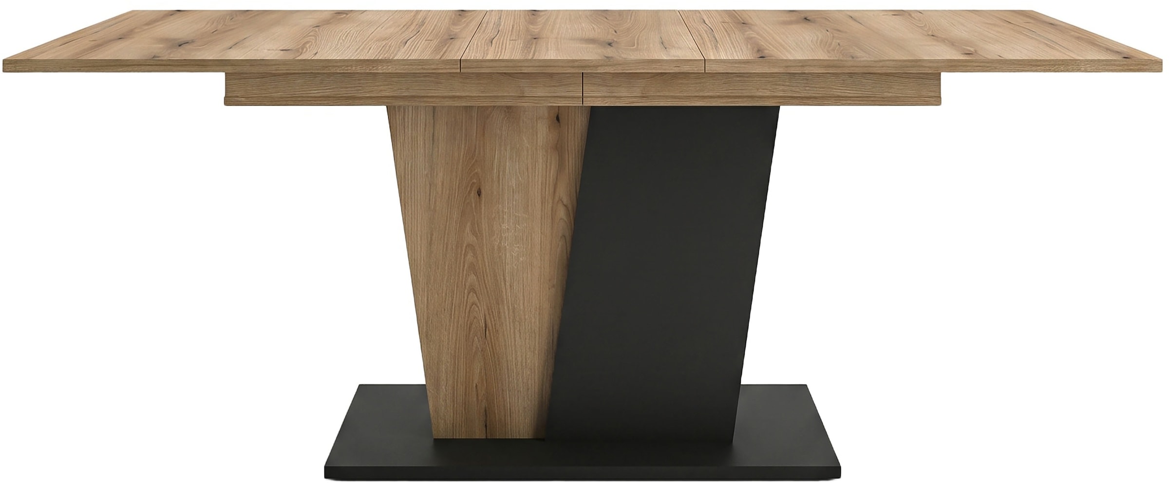 OTTO home Esstisch »MONOLITH, ausziehbar 150 -230 cm, inklusive 2x 40 cm Einlegeplatte« V-Gestell mit Bodenplatte, Tisch, Küchentisch, Esszimmer, Küche