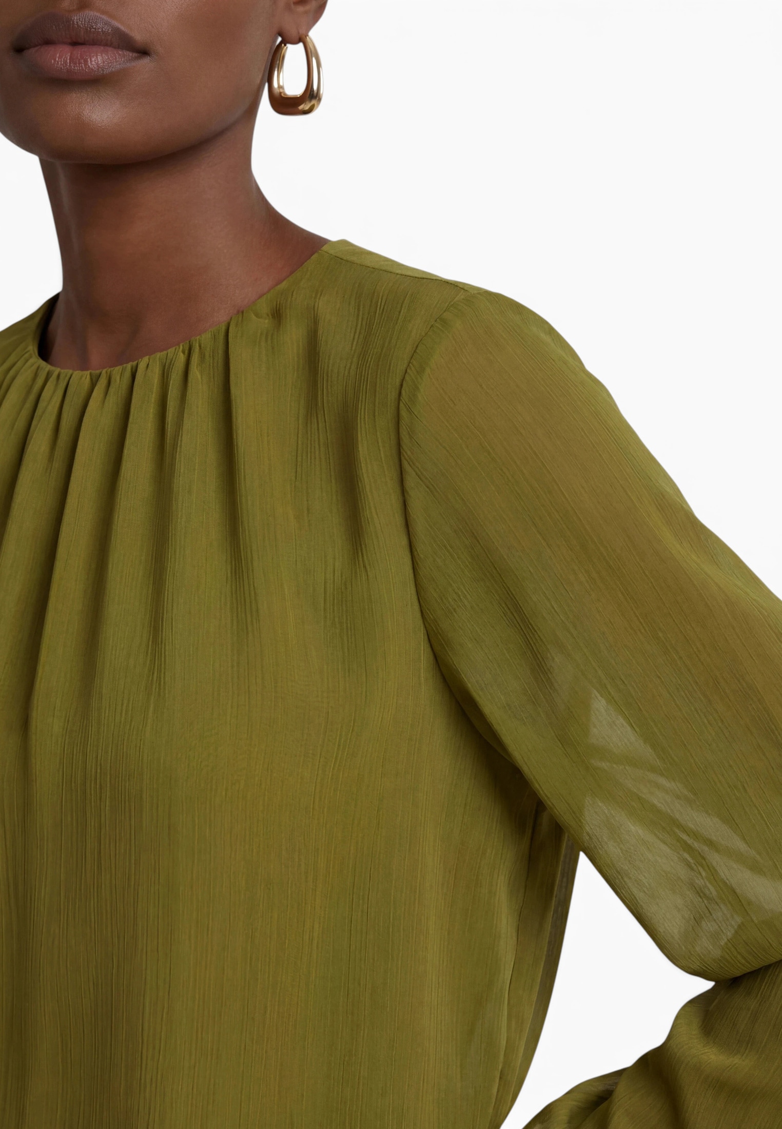 Zero Chiffonbluse »Chiffonbluse mit Crinkle-Effekt«