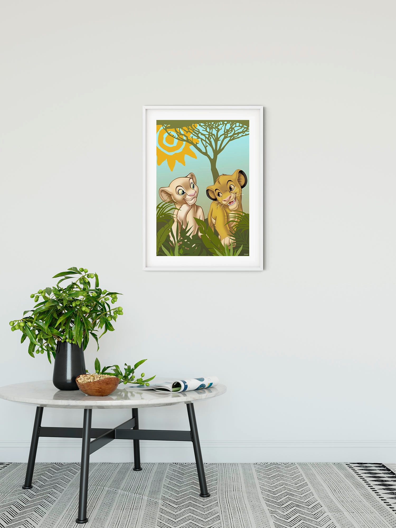 Komar Bild »Lion King Urembo Meadows« Disney 1 Stk. tlg. Wandbild zur Dekoration im Kinderzimmer - ohne Rahmen