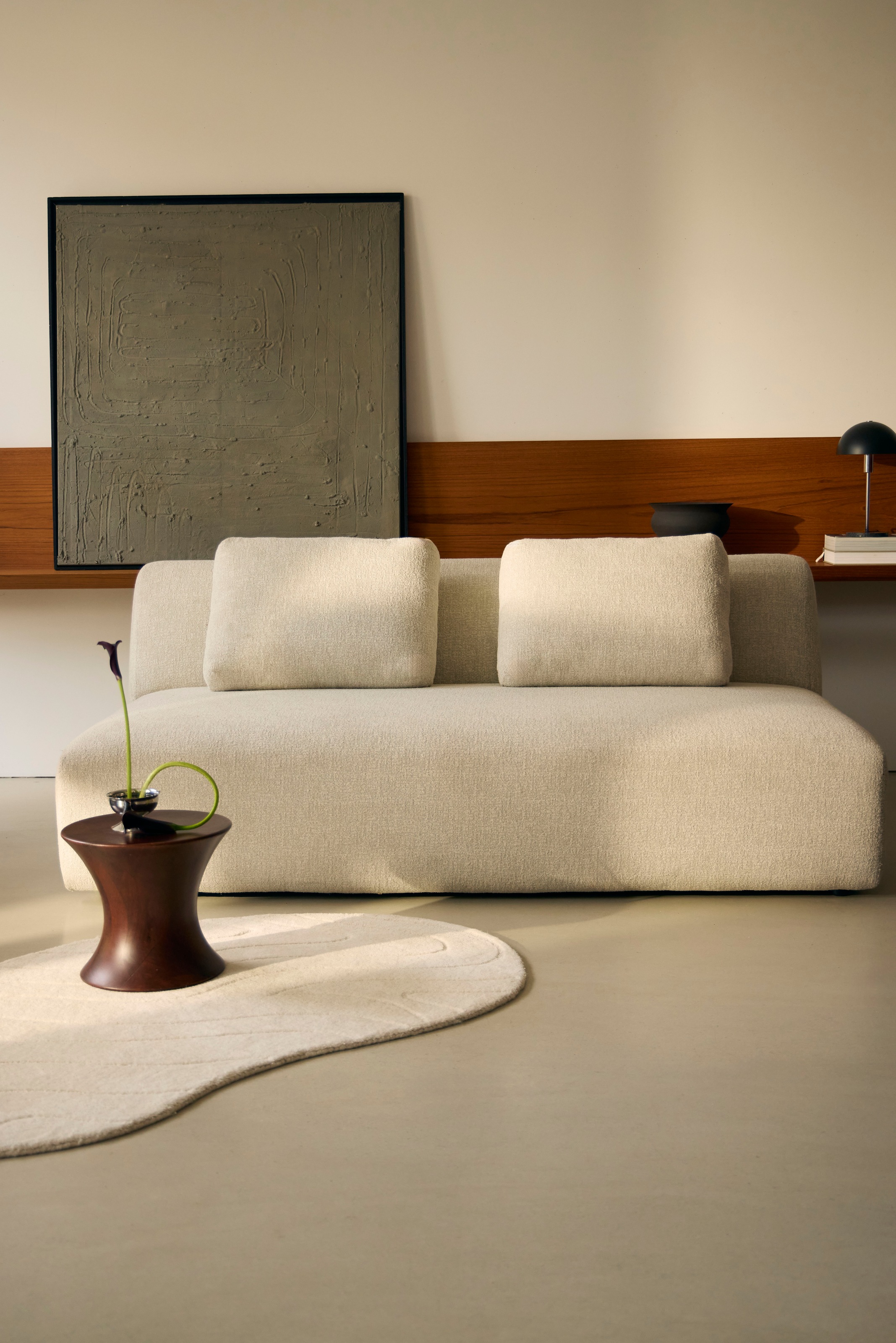 LeGer Home by Lena Gercke Schlafsofa »YLLIA 3-Sitzer (196 cm) mit verstellbarer Rückenlehne« Feiner Strukturbezug, Relax- und Bett-Funktion