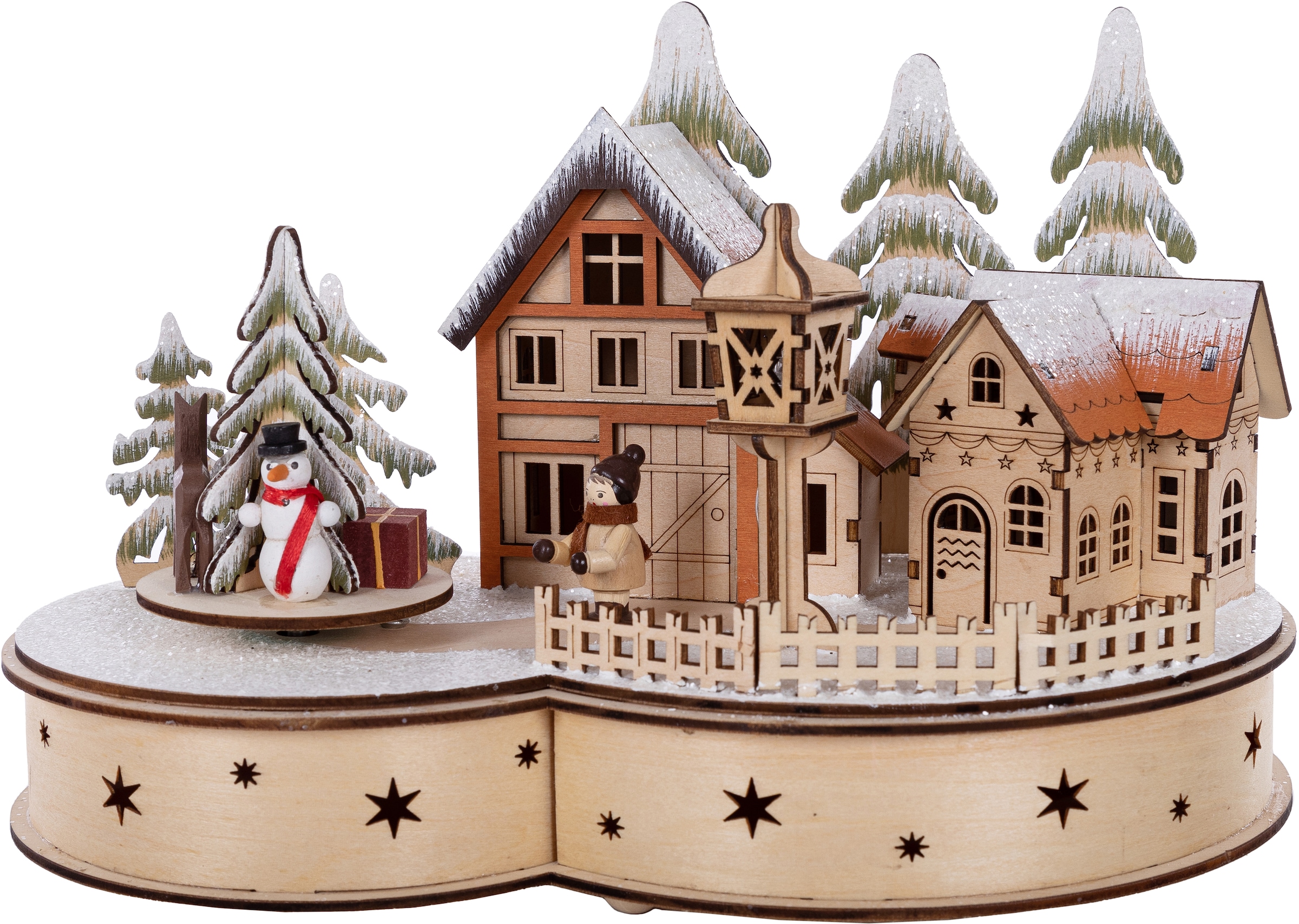 Myflair Möbel & Accessoires Weihnachtsdorf »Winterlandschaft, Weihnachtsdeko«,  aus Holz, Höhe ca. 19 cm bestellen im OTTO Online Shop