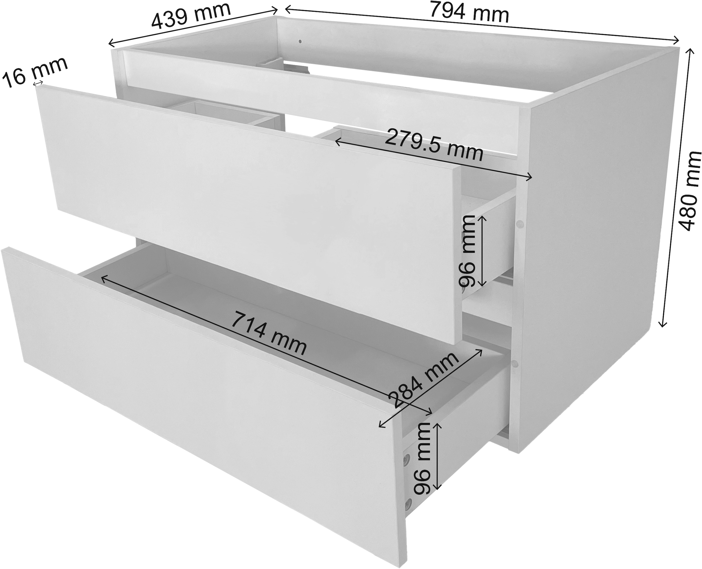 welltime Badmöbel-Set »Toledo in verschiedenen Breiten erhältlich« Komplett-Set, 