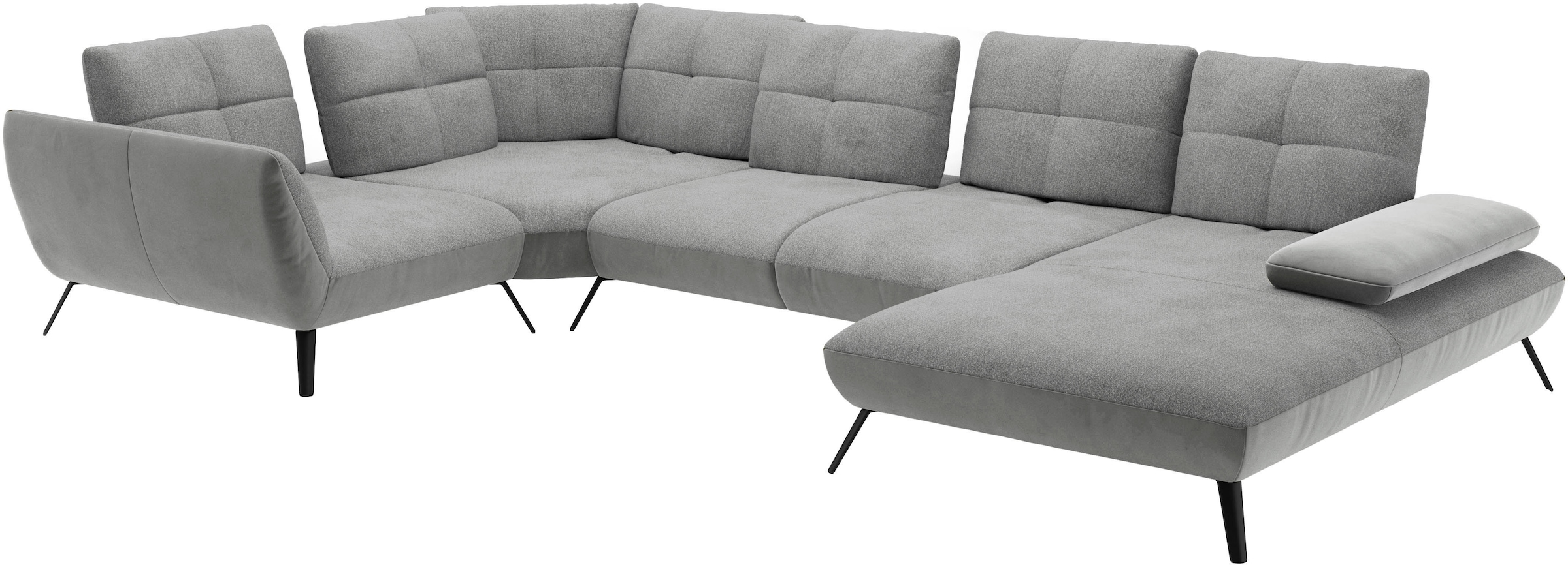 Places of Style Wohnlandschaft »Mikado U-Form«, inkl. Sitztiefenverstellung und Armteilverstellung