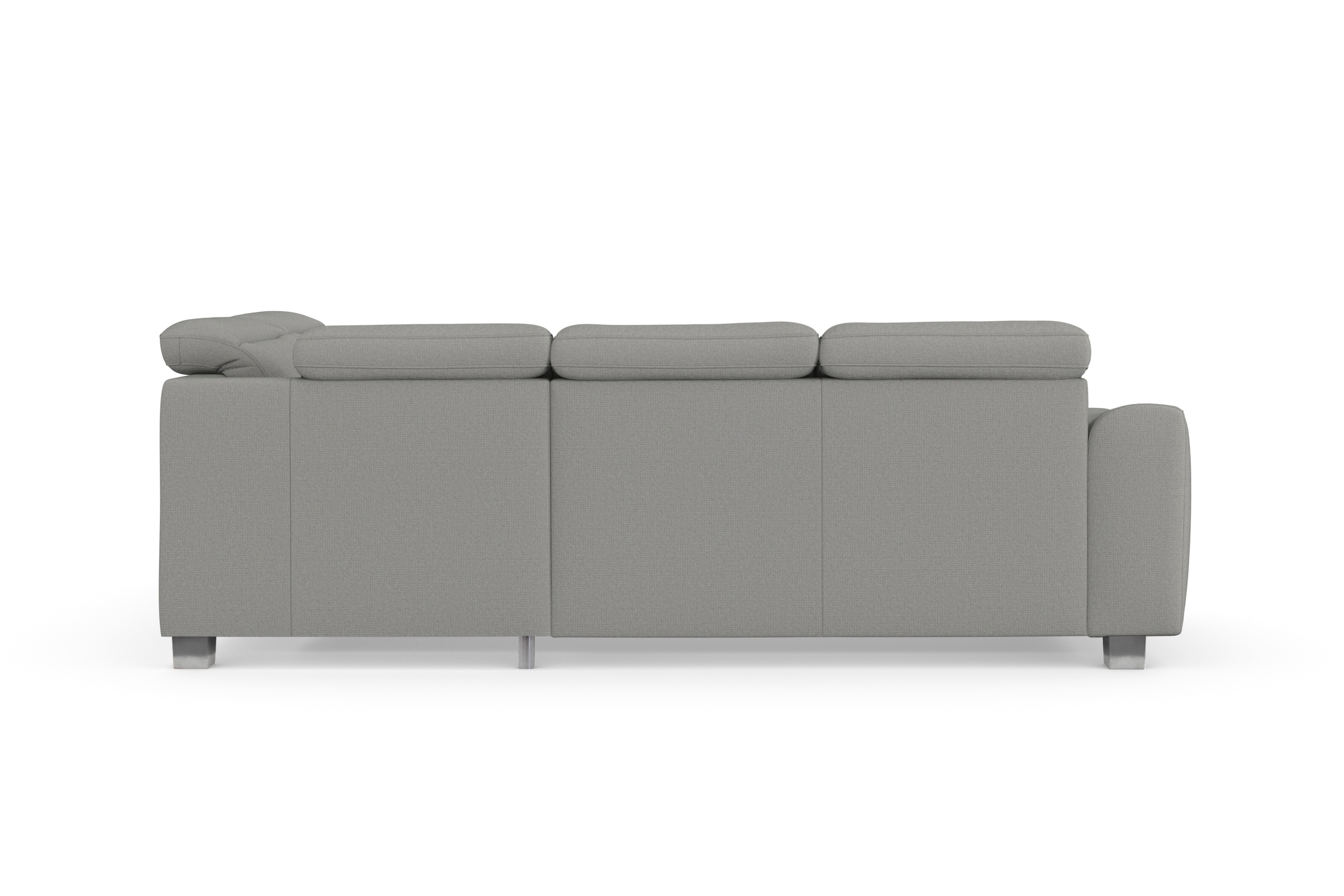 sit&more Ecksofa »Dundee L-Form«, mit Federkern und Edelstahlfüßen, wahlweise mit Kopfteilverstellung