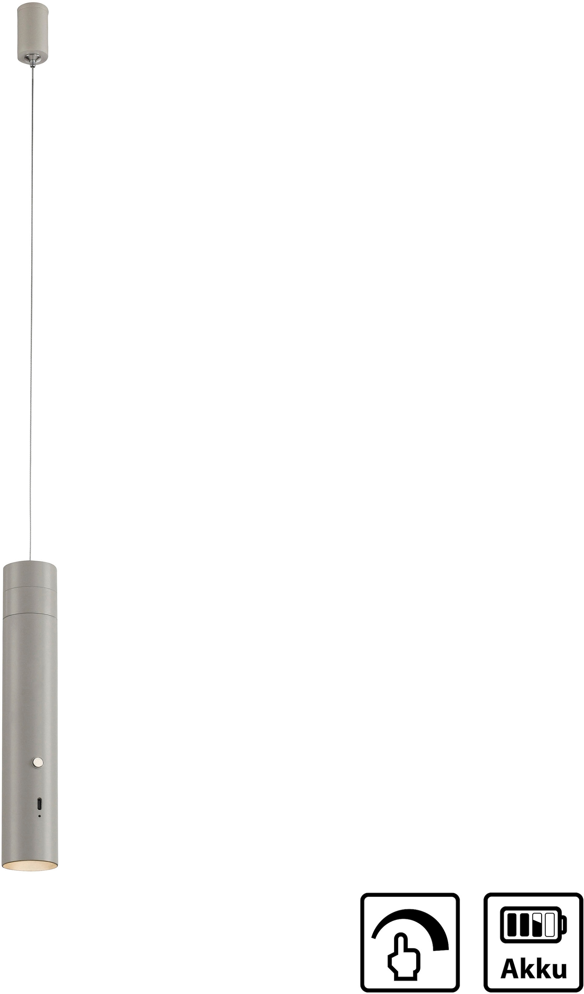 JUST LIGHT Pendelleuchte »ATTACH«, 1 flammig, Leuchtmittel LED-Modul | LED fest integriert, Akkuleuchte