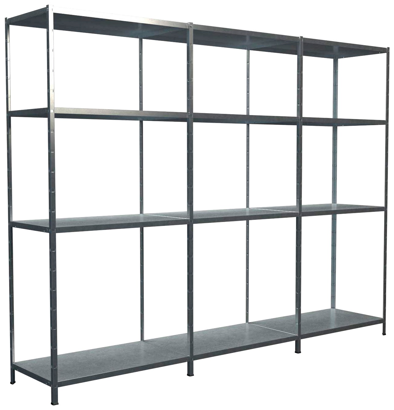 SCHULTE Regalwelt Steckregal »Stecksystem Grund- und 2x Anbauregale«, Metall verzinkt, 1800x3600x350 mm, 12 Böden