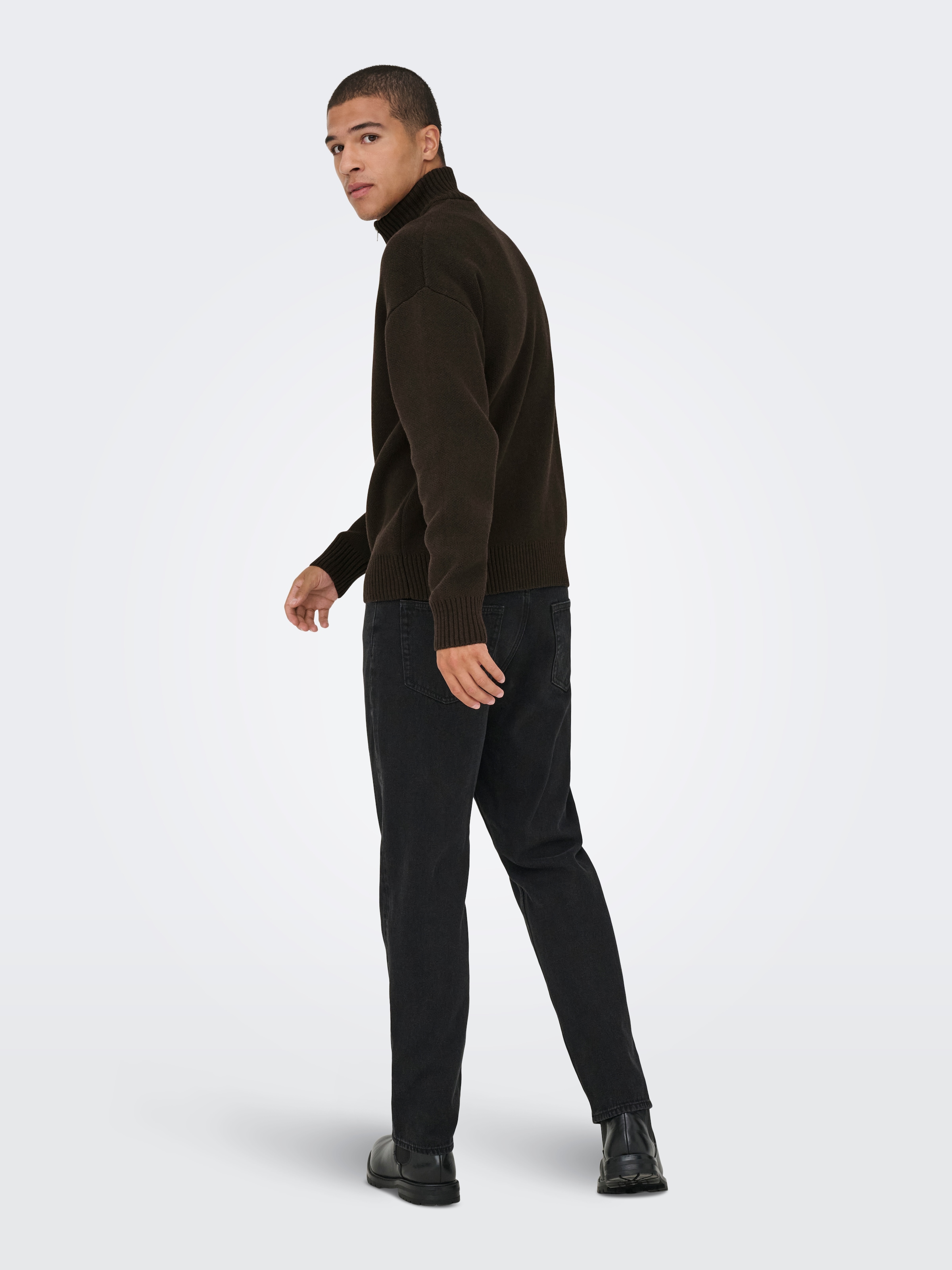 ONLY & SONS Strickjacke »ONSBLAKE DS HIGH NECK CARDIGAN KNIT NOOS« Baumwollmischung,