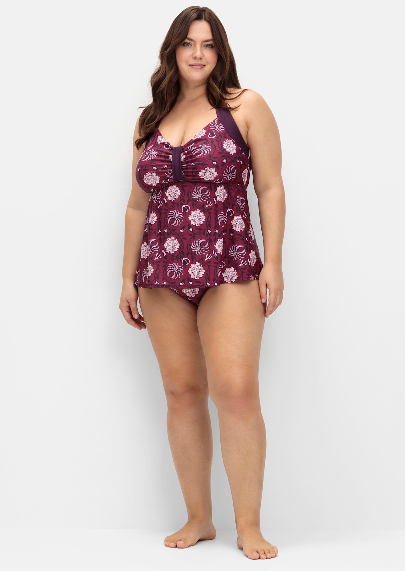 Sheego By Joe Browns Damen Tankini-Top in lila, Größe Cup C