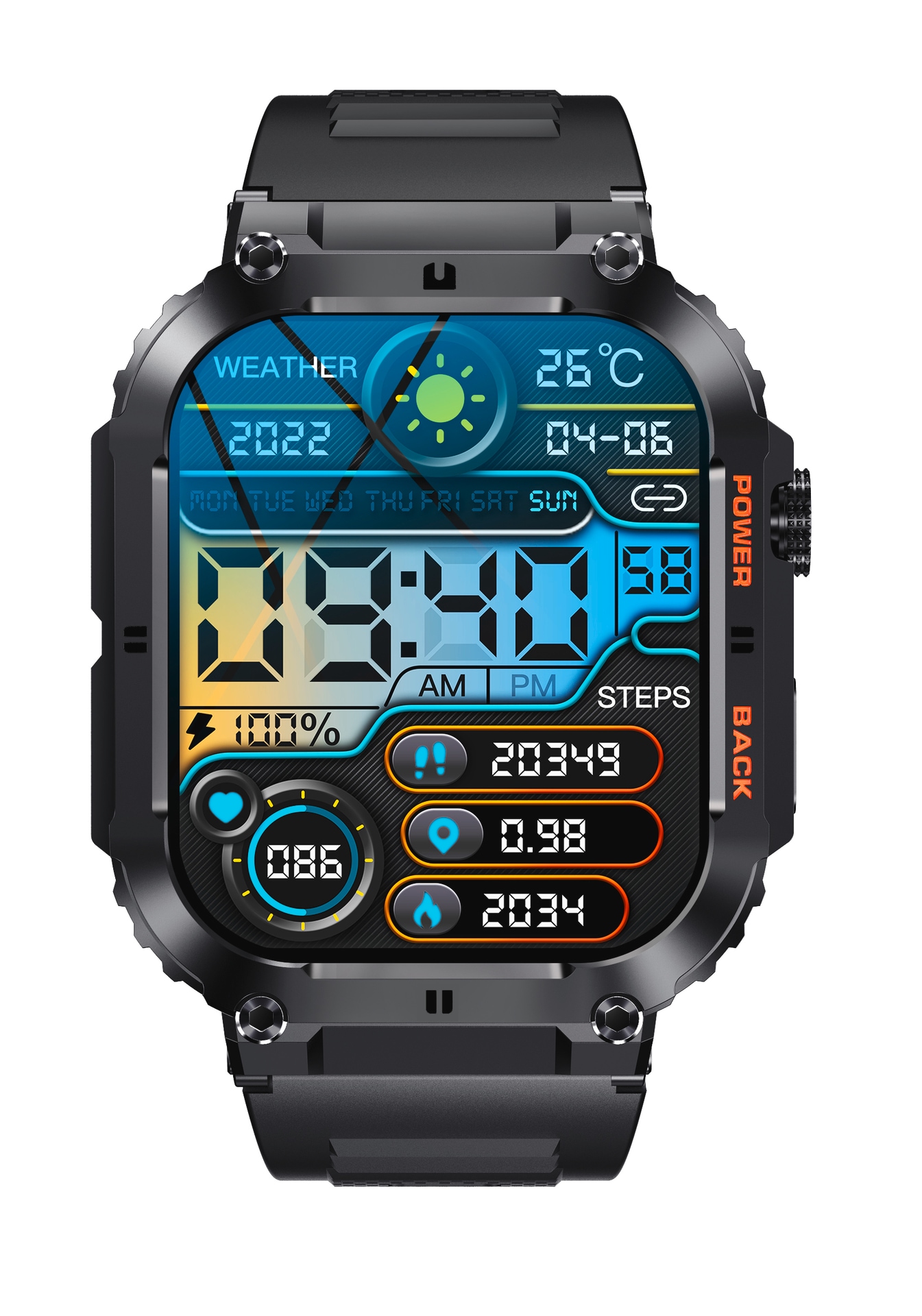 Denver Smartwatch »Smartwatch SWC-191«, (4,98 cm / 1,96 Zoll), 0,000578 GB,)