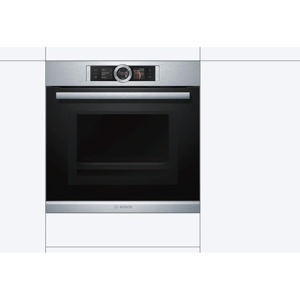 BOSCH Backofen mit Mikrowelle »HMG636RS1«, Serie 8, HMG636RS1, mit Vollauszug, ecoClean Direct