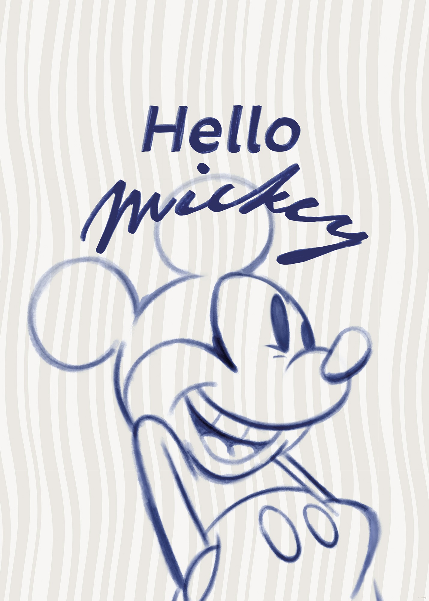Komar Wandbild »Disney Mickey Mouse Hello«, Disney, (Set, 1 St.), 50 x 70 cm (Breite x Höhe) - Kinderzimmer, Dekoration