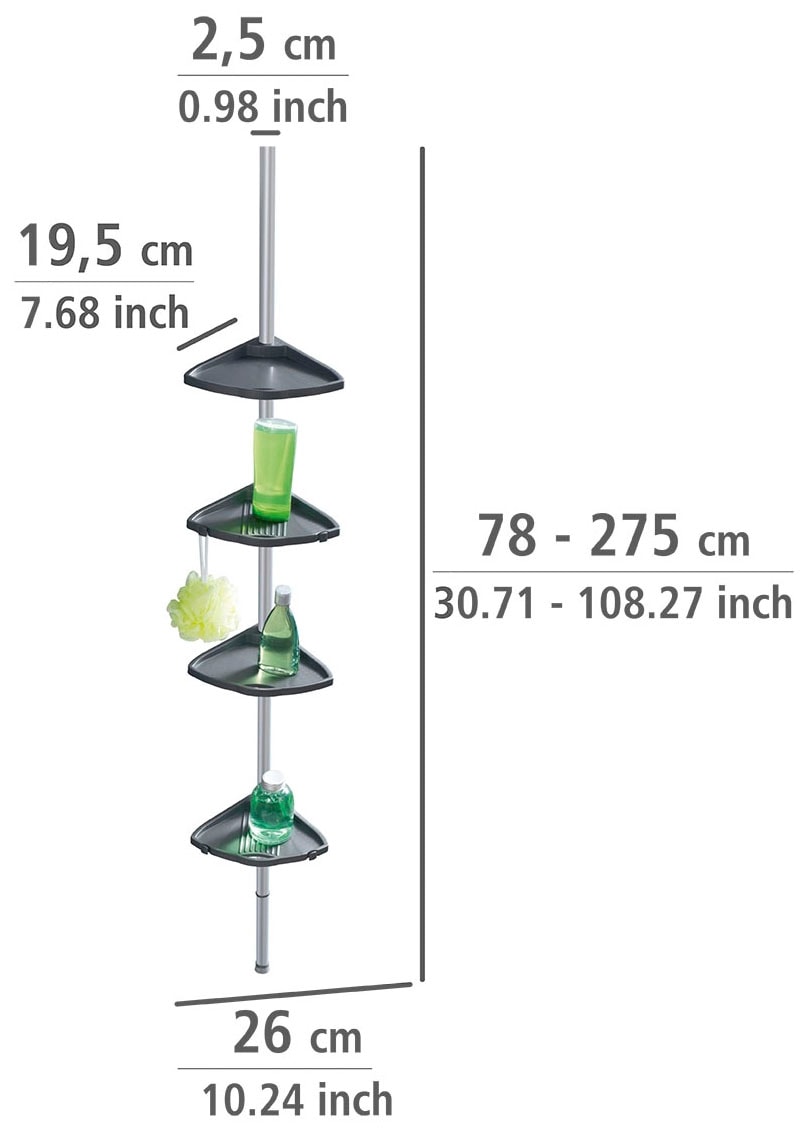 WENKO Duschablage »Teleskop Duschecke Compact«