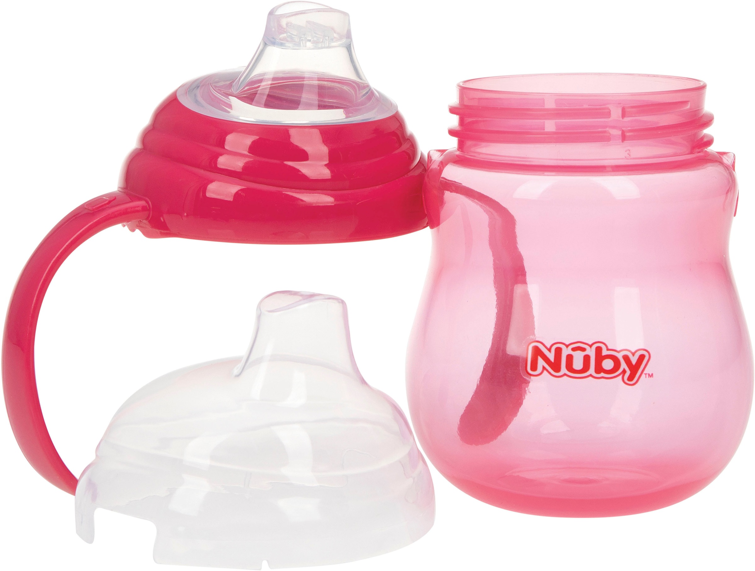 Nuby Trinklernbecher »270ml, pink«, mit Schutzkappe