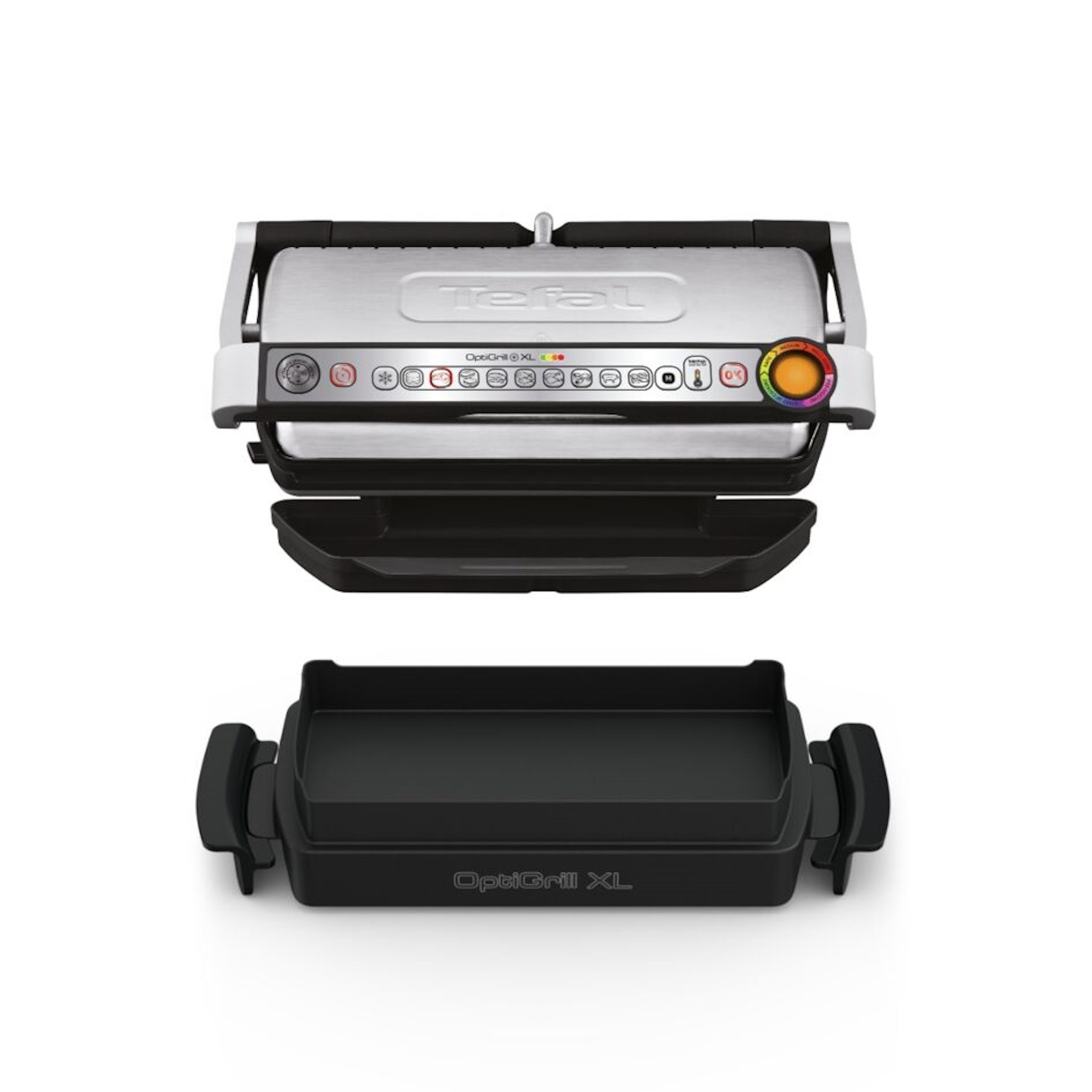 Tefal Kontaktgrill »OptiGrill+ XL inkl. Backschale, manueller Modus mit 4 Temperaturen« 2000 W 9 automatische Kochprogramme, spülmaschinengeeignete...