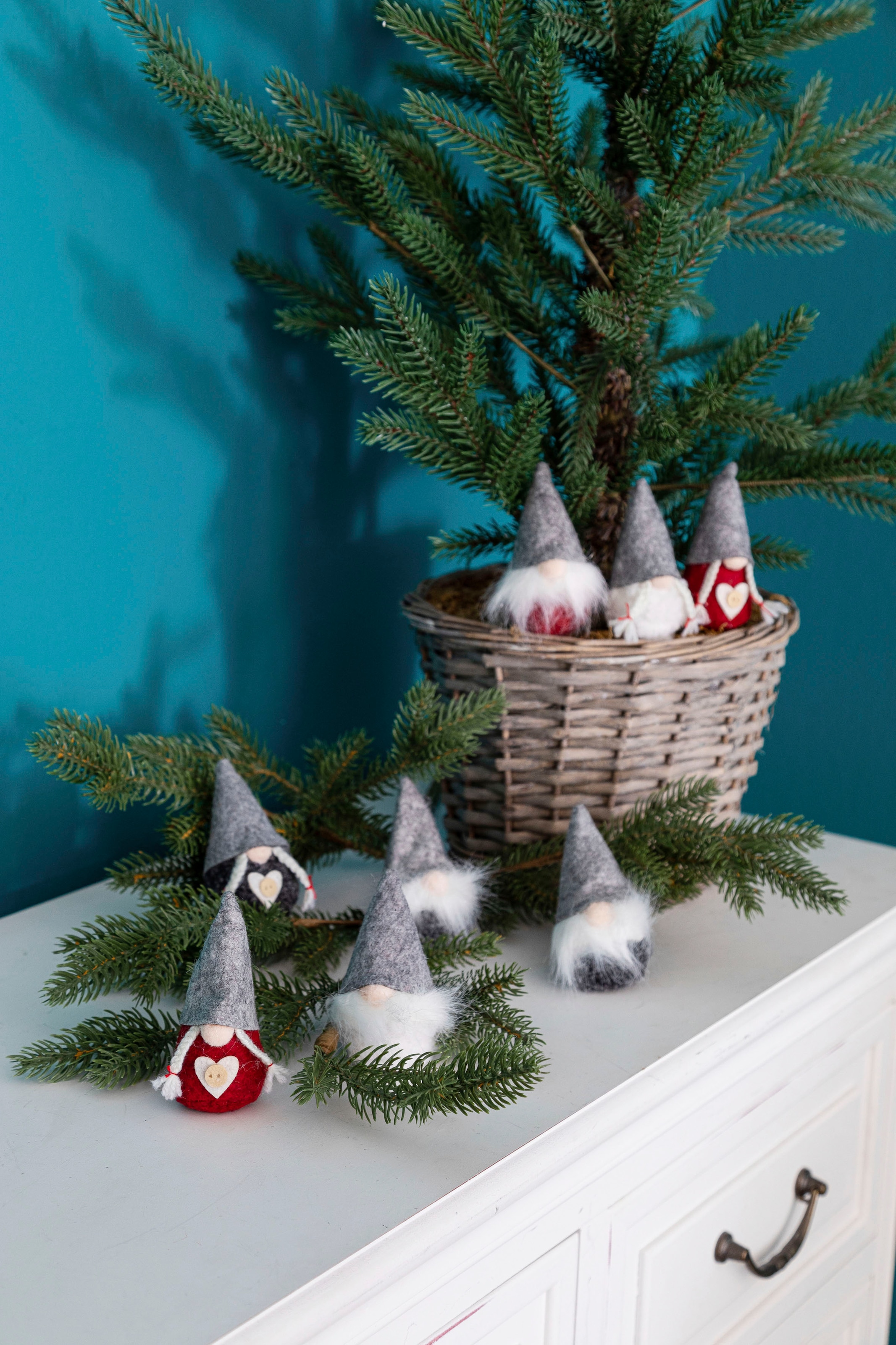 Myflair Möbel & Accessoires cm OTTO grauen Weihnachtsdeko, bestellen mit »Winterwichtel Höhe im Weihnachtsfigur«, Online Mützen, Shop Wichtel Dekofigur, ca. 9