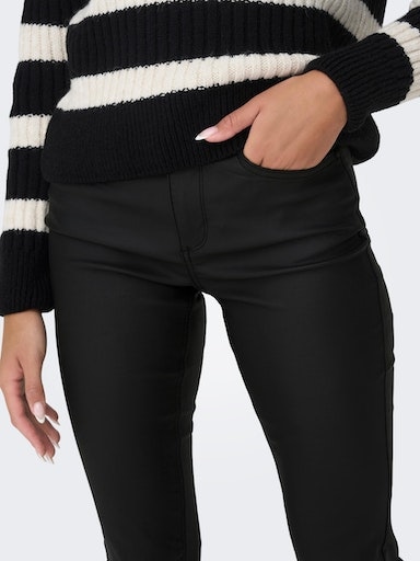 ONLY Lederimitathose »ONLBLUSH MID WAIST FLARED COATED NOOS«