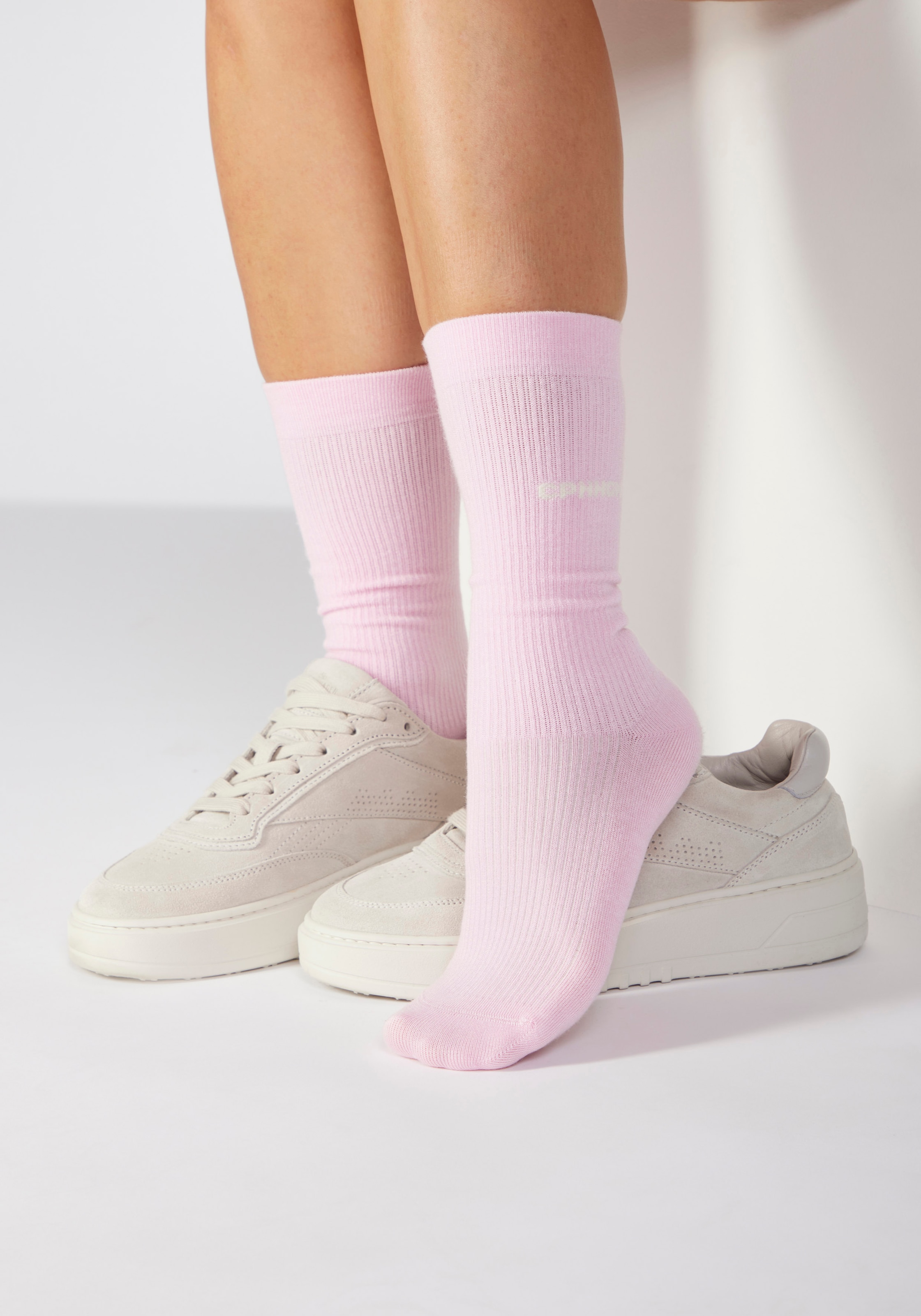 Copenhagen Studios Basicsocken Packung, 3 Paar tlg. mit Rippstruktur und Stickerei