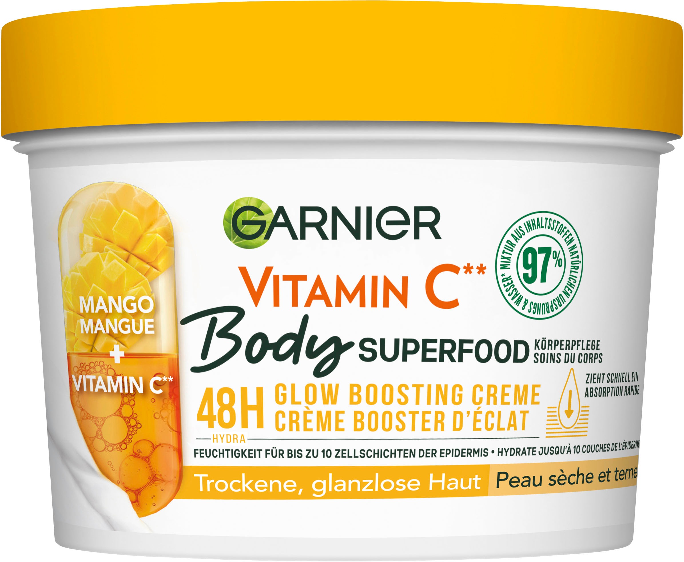 GARNIER Körpercreme »Garnier Body Superfood Mango Vitamin C«, mit Vitamin C