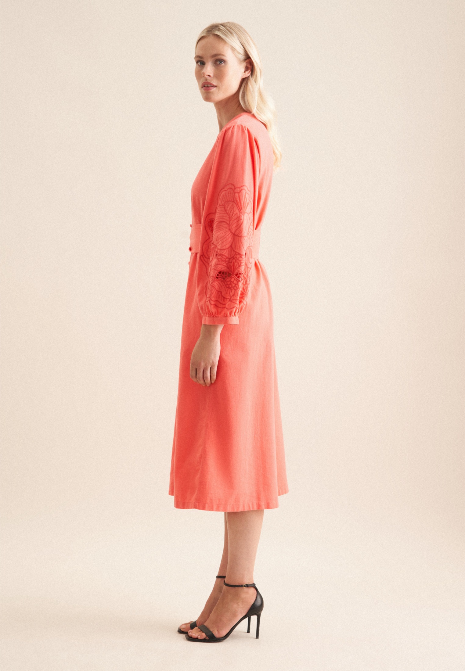 seidensticker Sommerkleid »Schwarze Rose«, 7/8-Arm Rundhals Uni