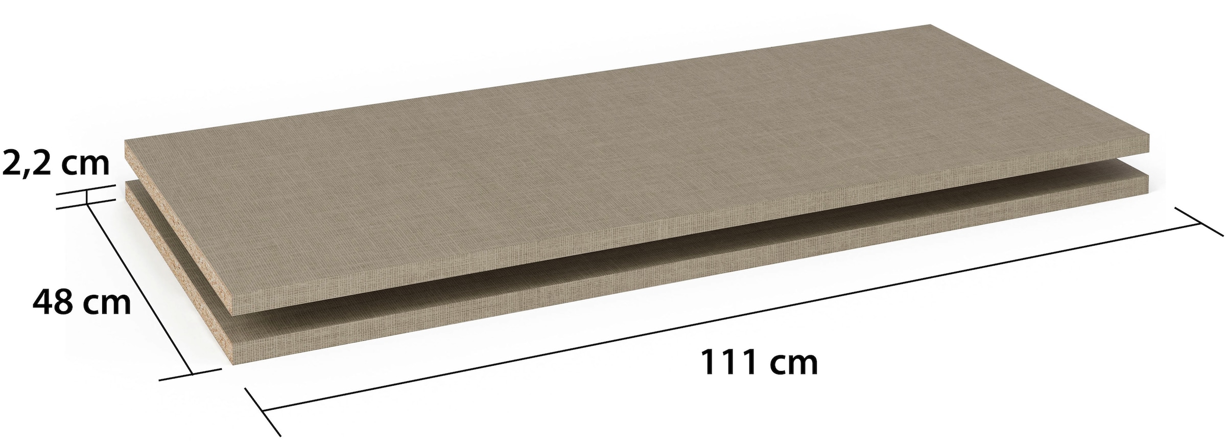 rauch »Zubehör für Rauch-Schwebetürenschränke ORANGE/BLUE« 2er-Set Breite 111 cm, Tiefe 48 cm