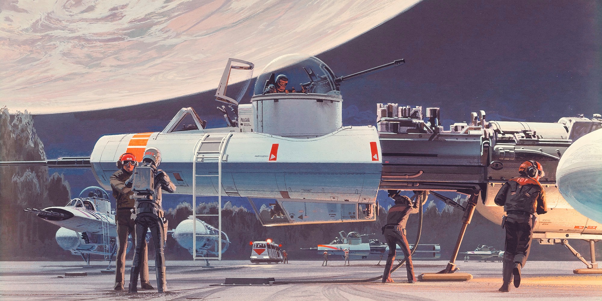 Komar Fototapete »Star Wars Classic RMQ Yavin Y-Wing«, futuristisch-mehrfarbig-Weltall