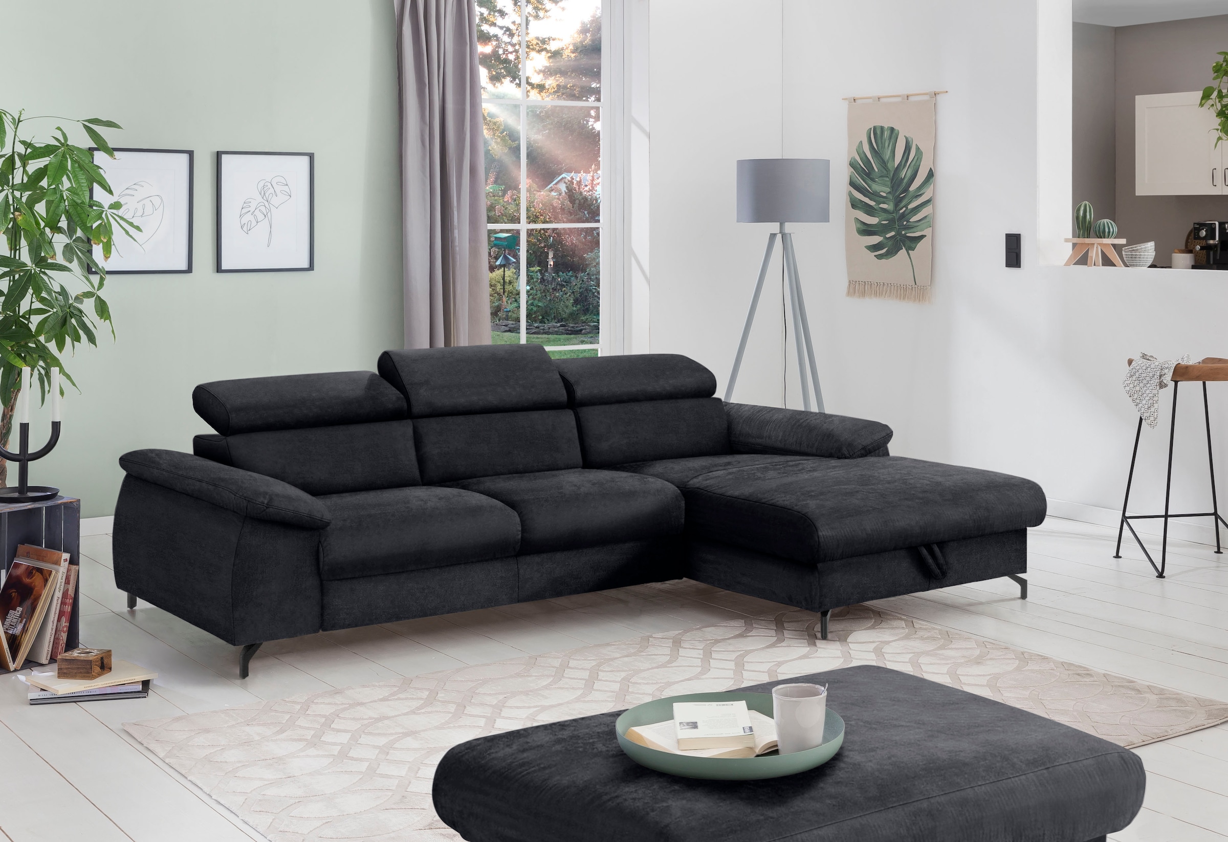 COTTA Ecksofa »Kitty L-Form«, mit Kopfteilverstellung, wahlweise mit Bettfunktion & Bettkasten