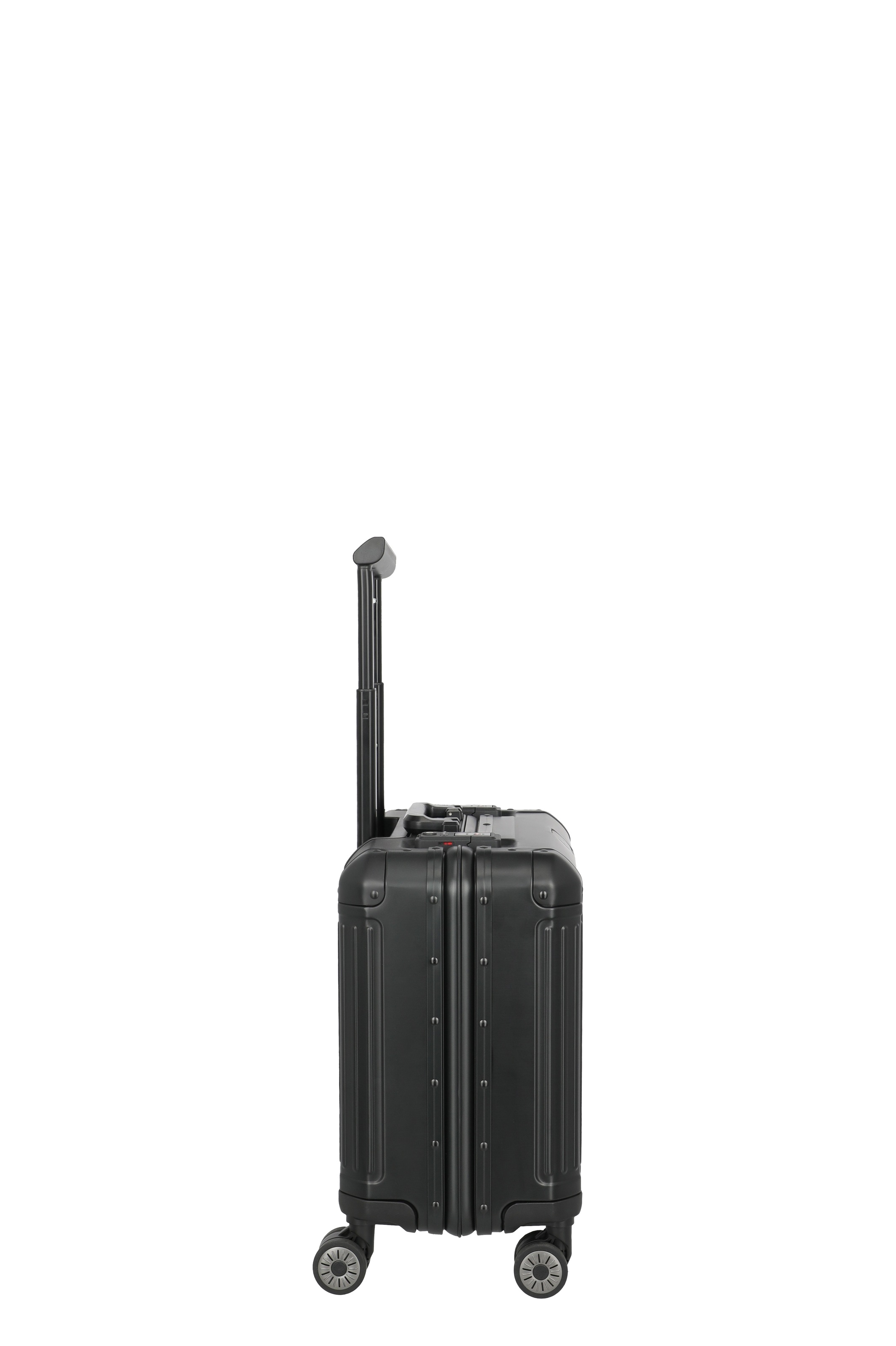 travelite Hartschalen-Trolley »NEXT Trunk Reisekoffer Aluminium« 32 l 4 Rollen Koffer, mit extra großem Stauraum und stabilem Rahmen