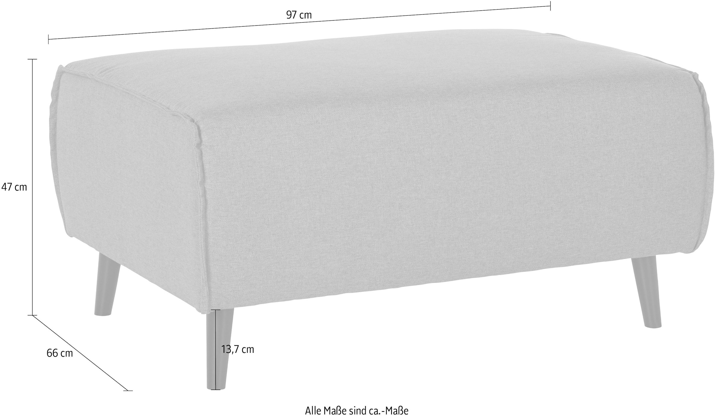 DOMO collection Hocker »Amora«, mit Federkern