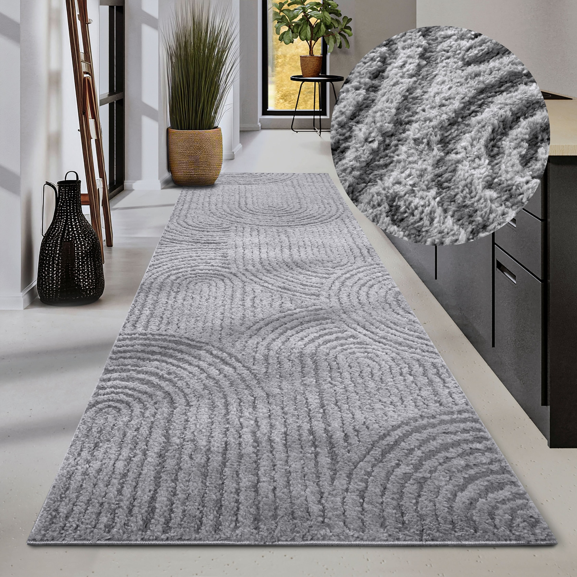 ELLE DECORATION Hochflor-Teppich »Chappe«, rechteckig, 18 mm Höhe, Shaggy, Läufer, flauschig, weich, Langflor, modern, Hoch Tief Effekt