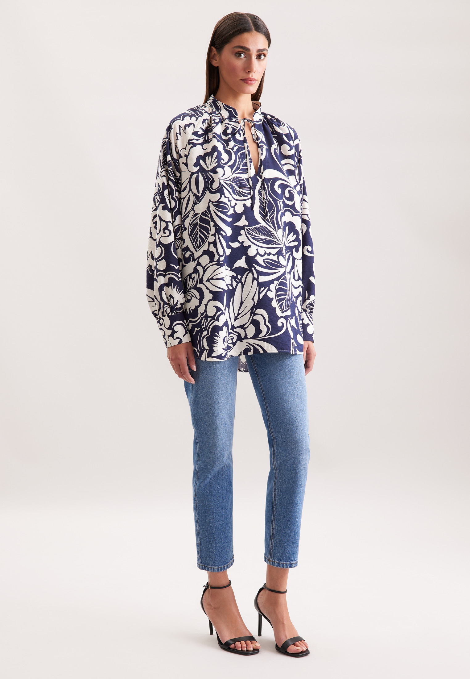 seidensticker Klassische Bluse, Tunika Druck