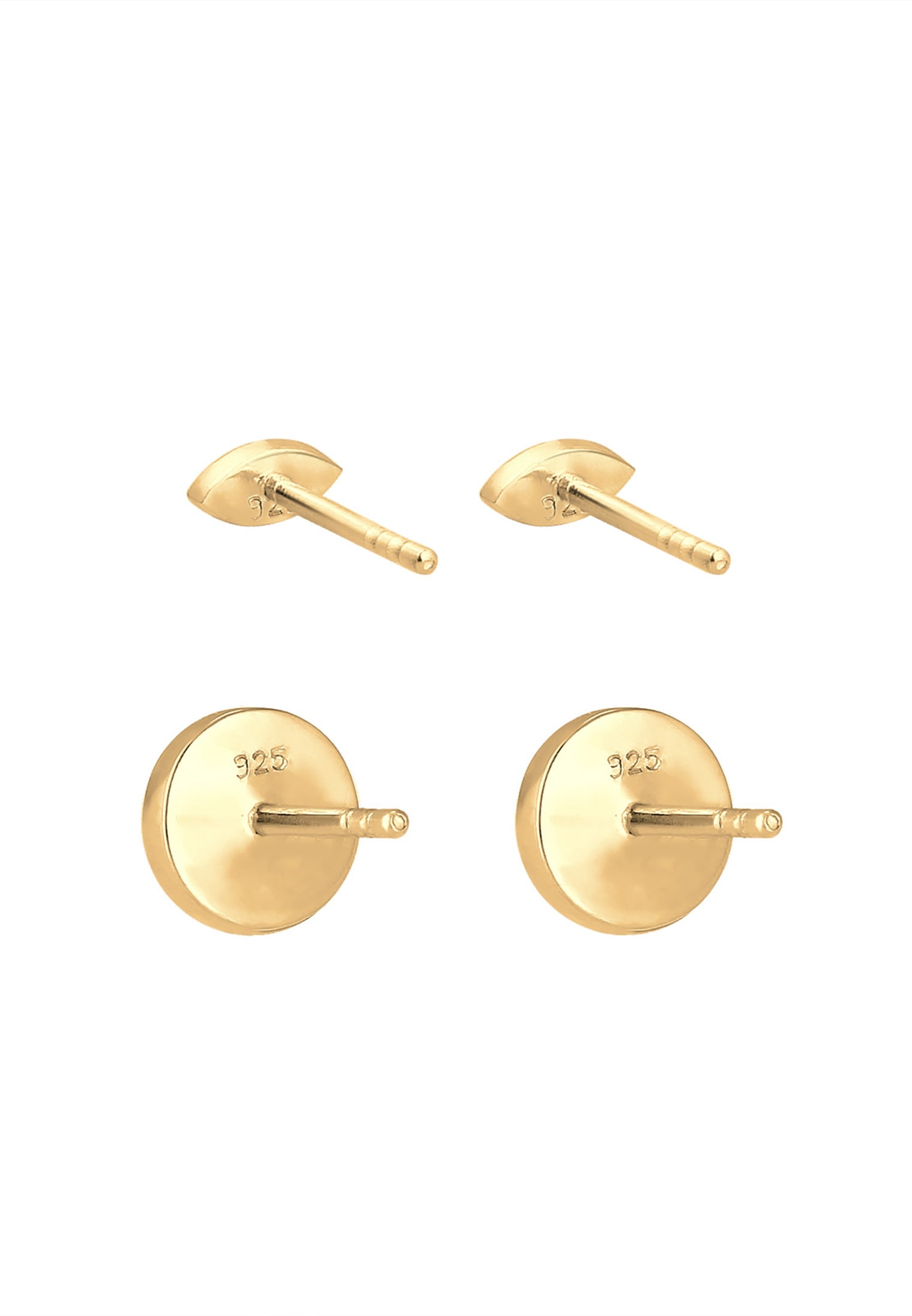 Elli Ohrstecker-Set »Ohrringe Ohrstecker Set Synthetischer Opal 925 Sterling Silber vergoldet«