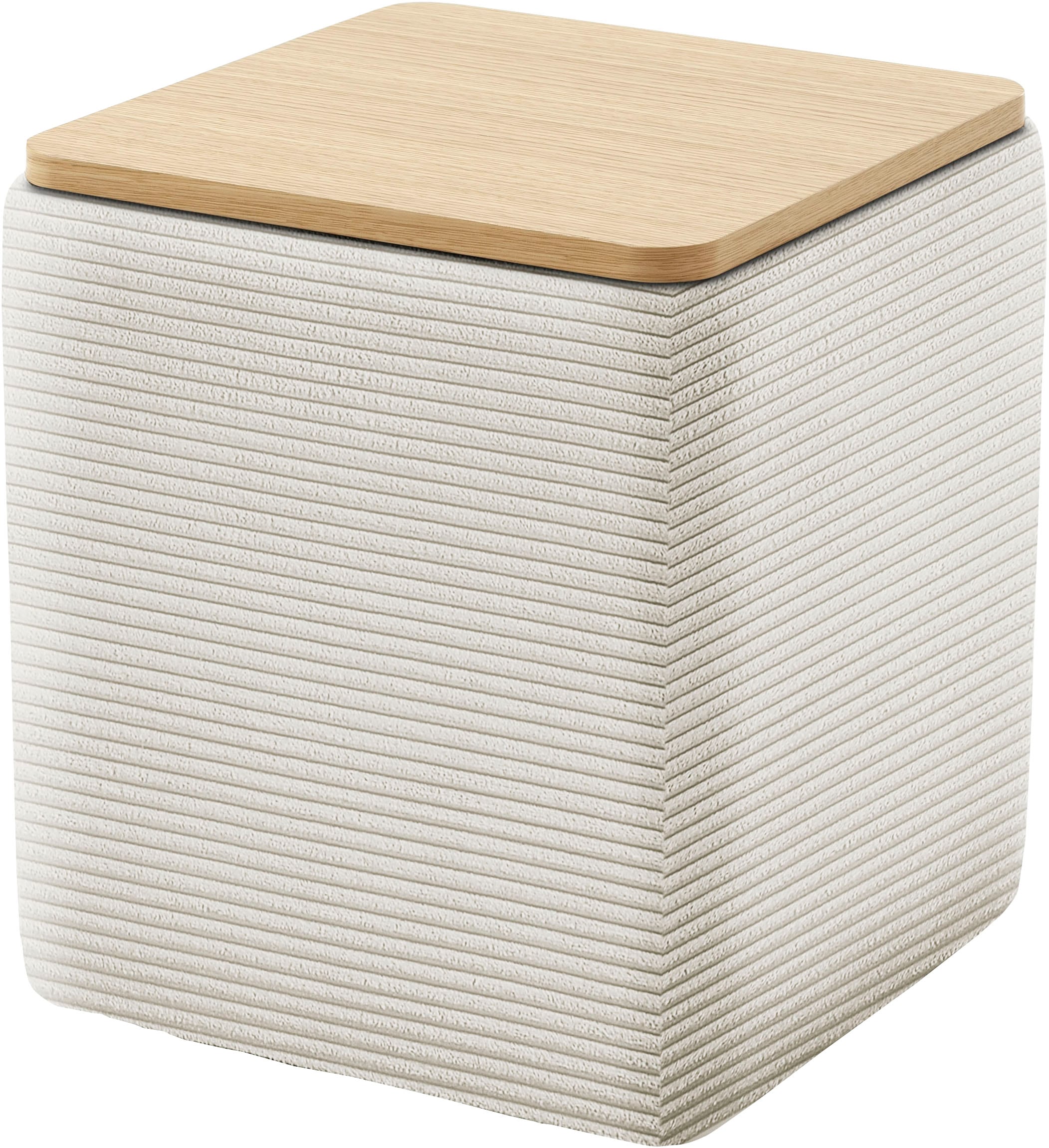 Home affaire Stauraumhocker »Kyro, Stauraum mit Tischplatte Eiche, Breite 40 cm« Stylisch, handlich und praktisch für dein Schlafzimmer