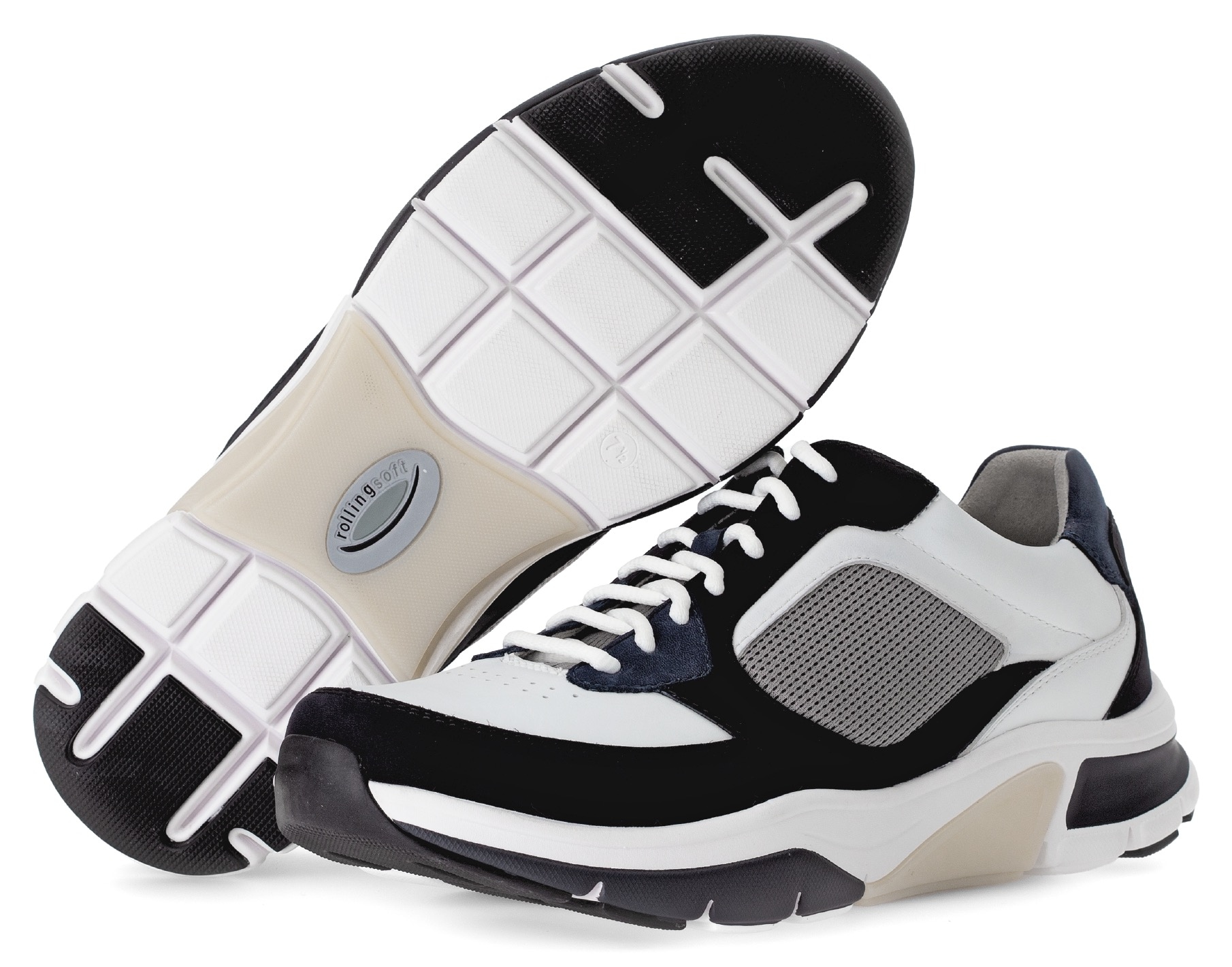 Gabor Rollingsoft Keilsneaker, Freizeitschuh, Halbschuh, Schnürschuh mit Logo an der Ferse, G-Weite