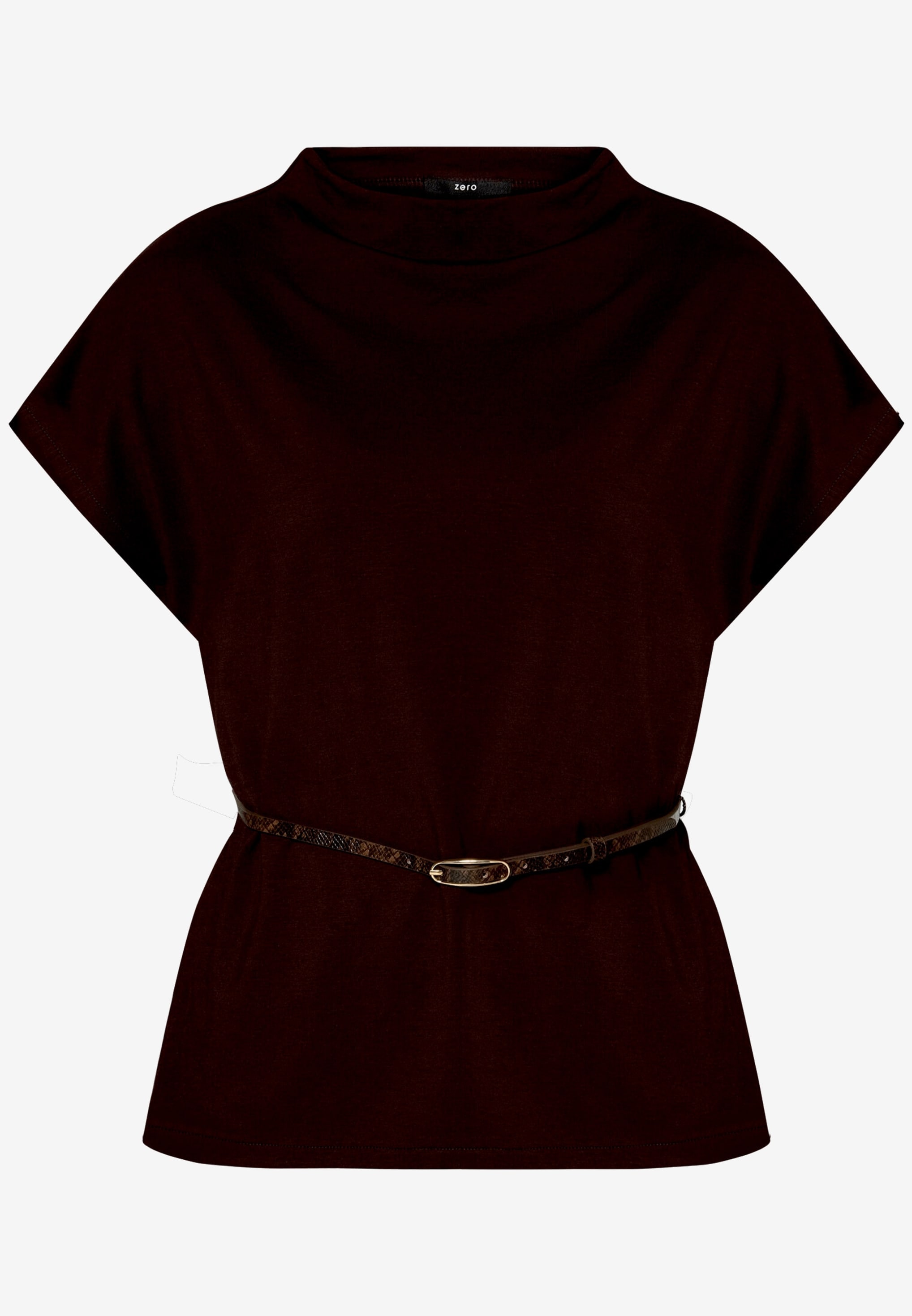 Zero Kurzarmshirt Sommershirt mit Gürtel