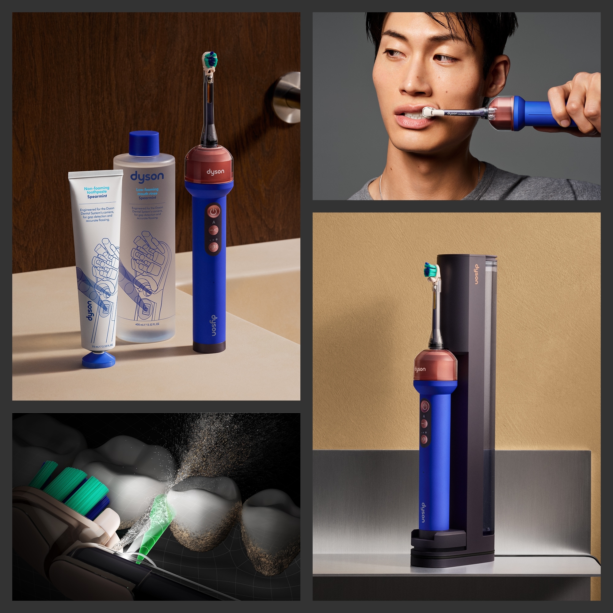 DYSON Elektrische Zahnbürste »Dyson CameraJet™« 2 Stk. Aufsteckbürsten Integrierte Kamera mit Gap Optical Targeting