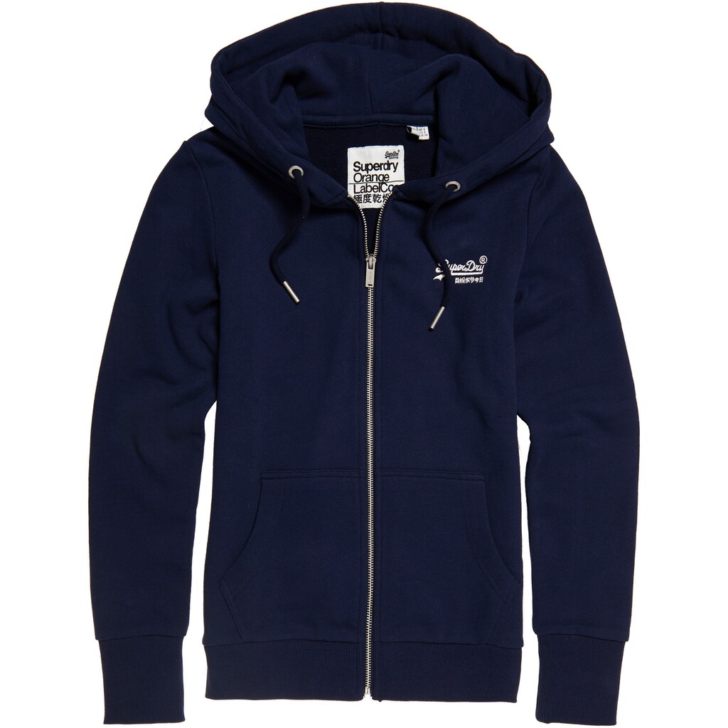 Superdry Sweatjacke »OL ZIPHOOD«, mit kleiner Logo-Stickerei