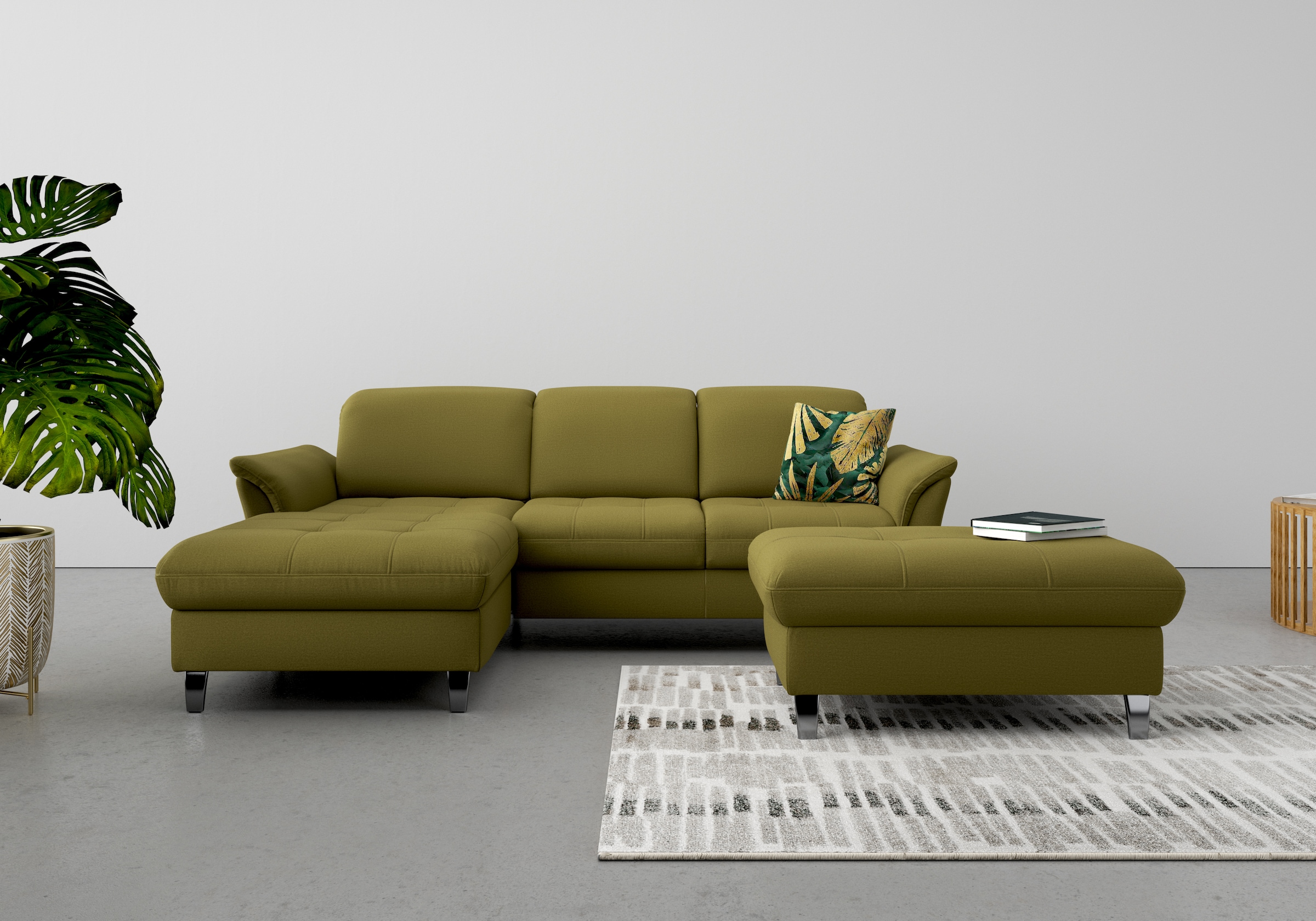 sit&more Ecksofa »Maggiore L-Form«, wahlweise mit Kopfteilverstellung, Bettfunktion und Bettkasten