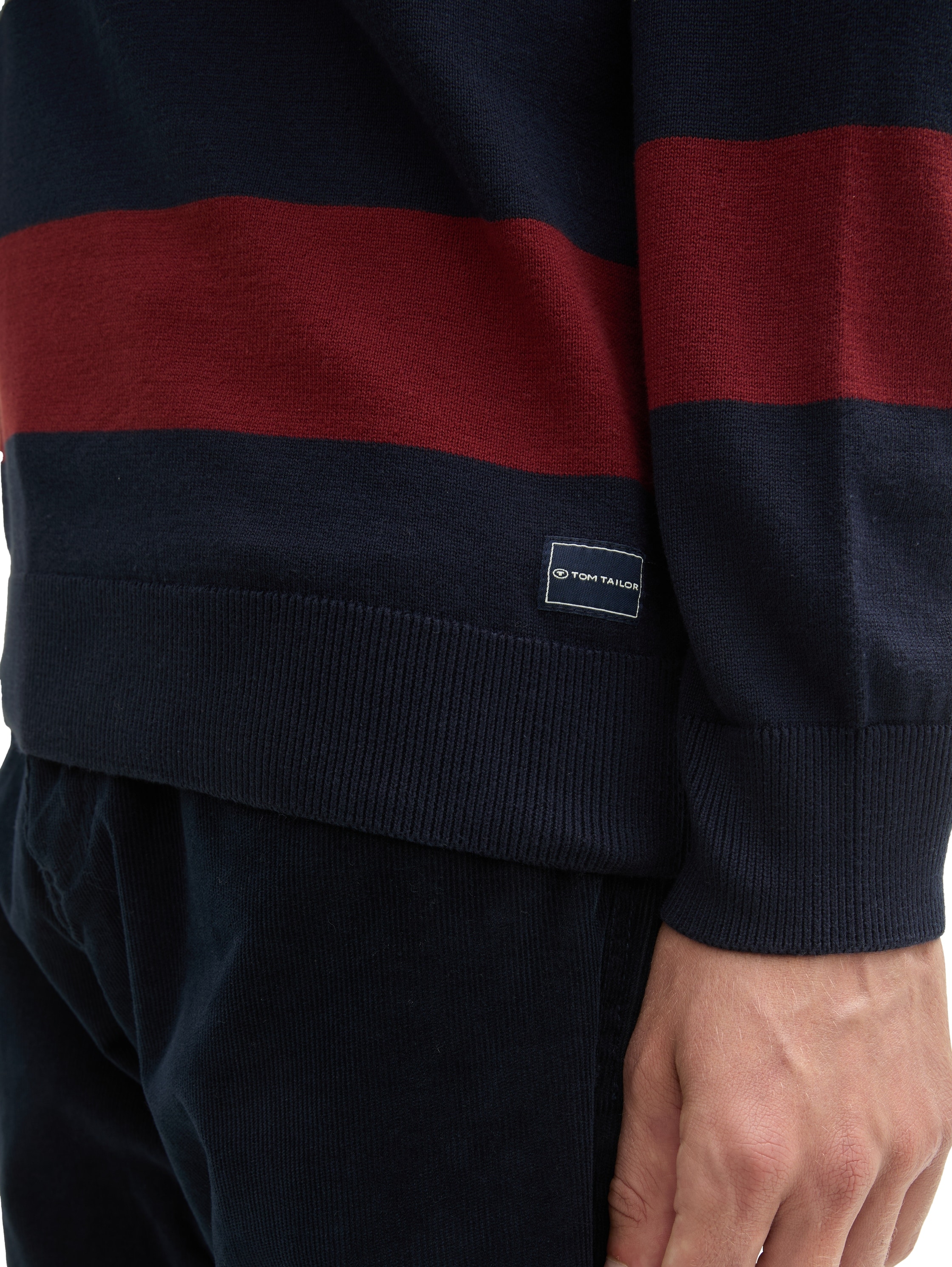 TOM TAILOR Strickpullover, mit Blockstreifen