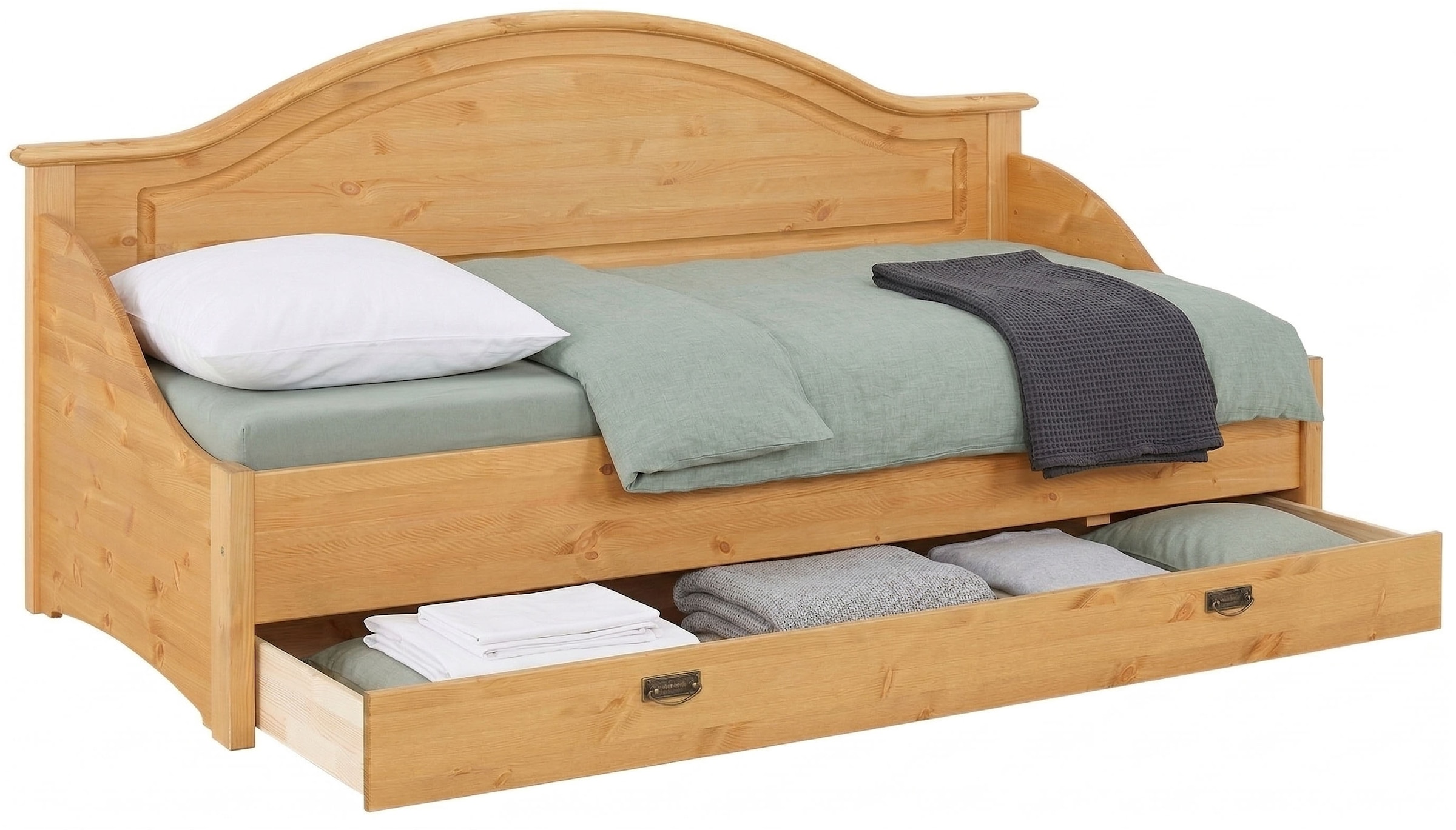 OTTO home Daybett »Konrad« stabile Konstruktion aus massiver Kiefer, mit Rollrost