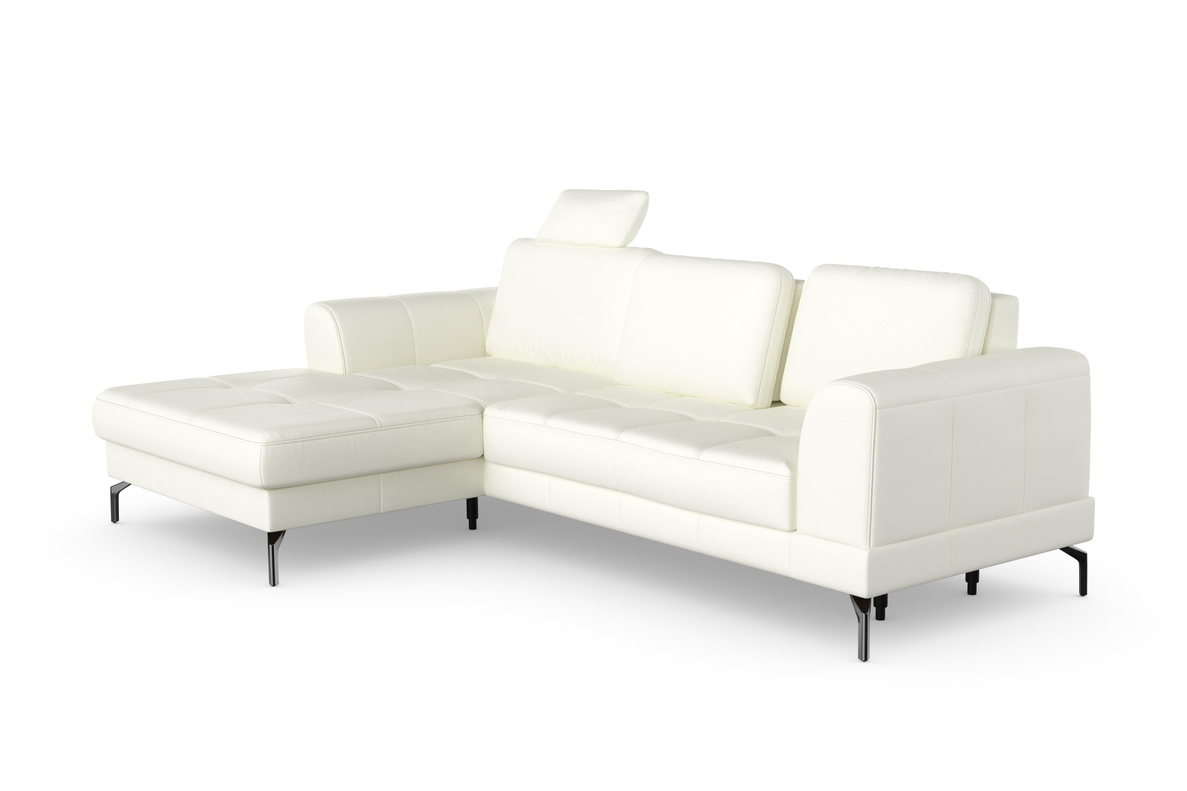 sit&more Ecksofa »Bendigo L-Form«, inklusive Sitztiefenverstellung, Bodenfreiheit 15 cm, 2 Fußfarben