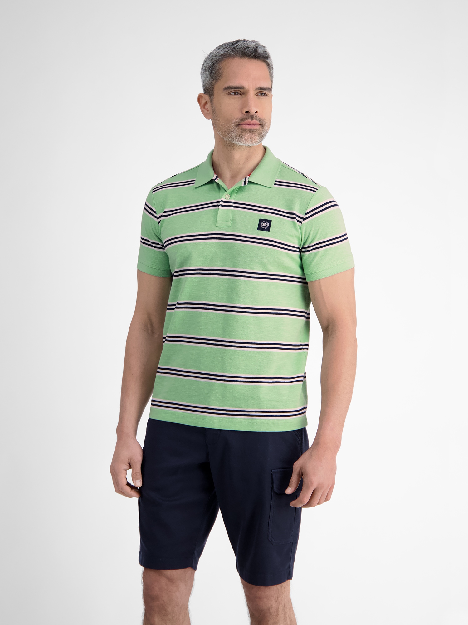 LERROS Poloshirt »LERROS Herren Poloshirt in Rugby-Optik«
